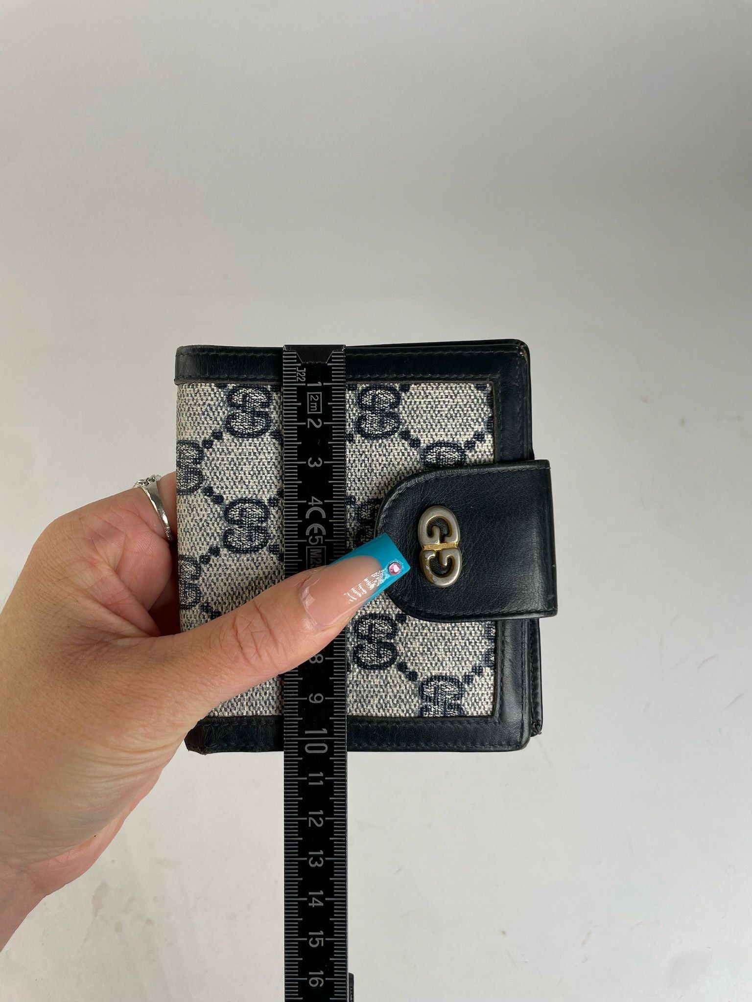 Gucci GG Canvas Cardholder Blue/Beige Size ONE SIZE - 8 Thumbnail