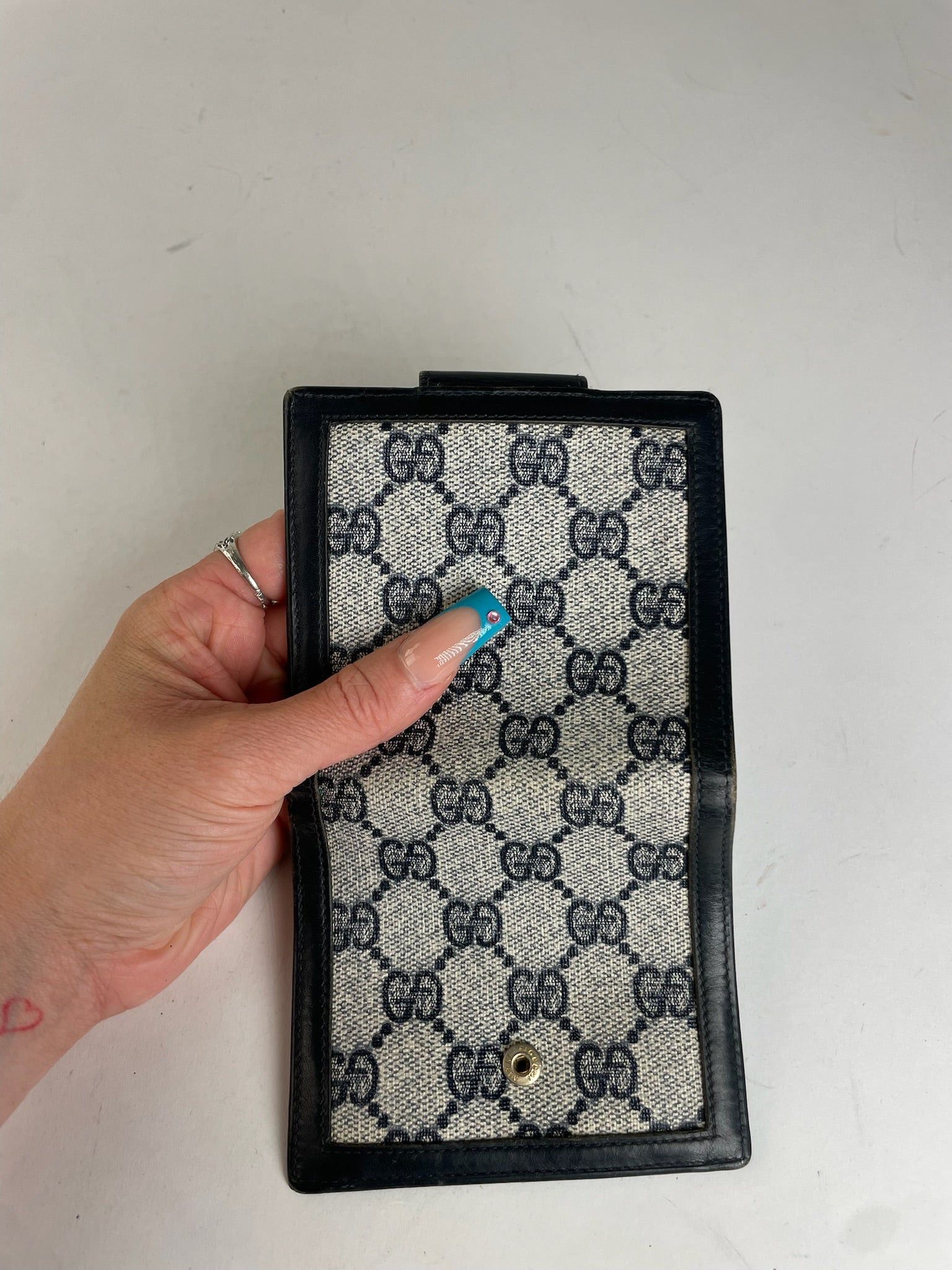 Gucci GG Canvas Cardholder Blue/Beige Size ONE SIZE - 5 Thumbnail