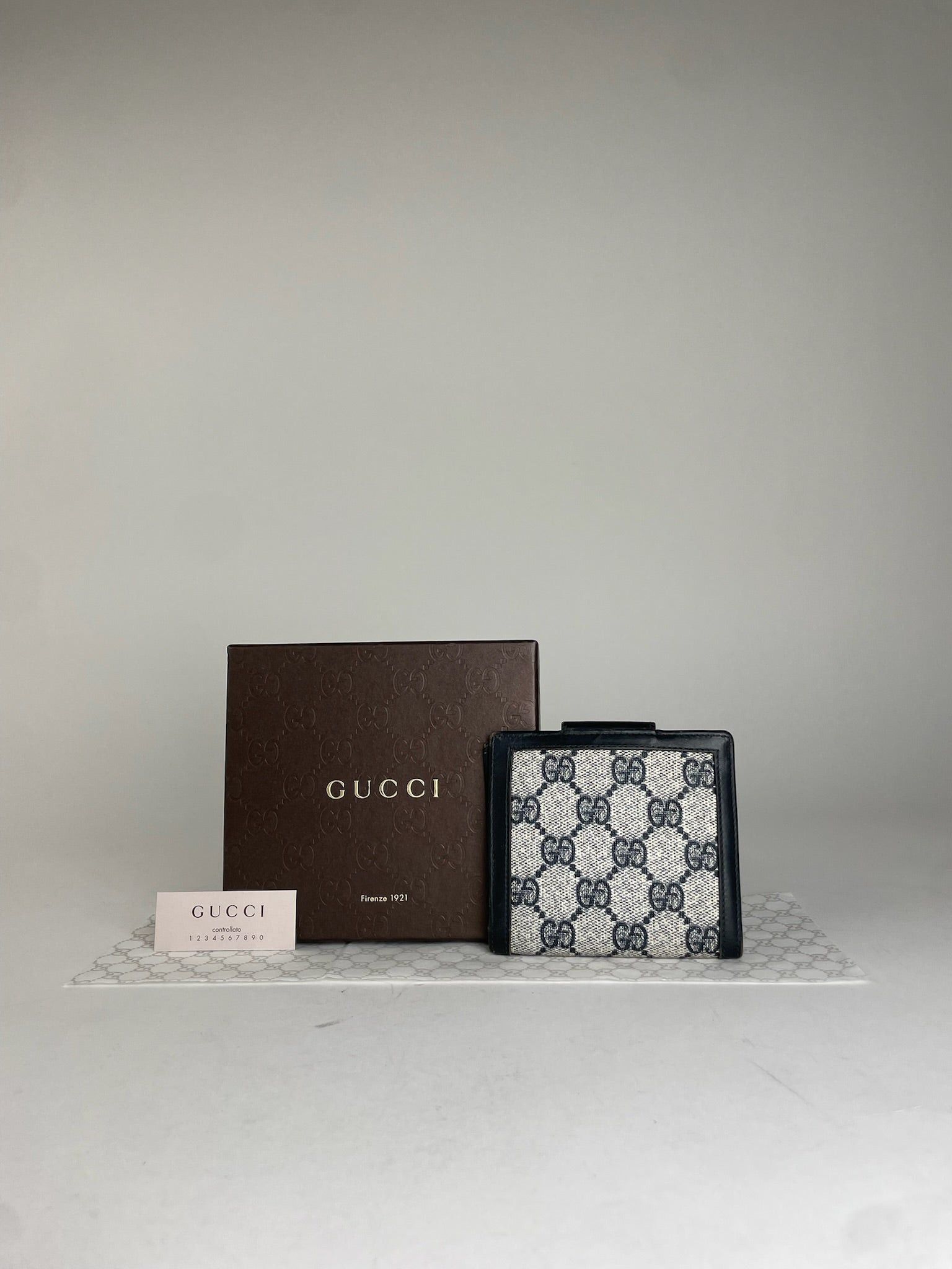 Gucci GG Canvas Cardholder Blue/Beige Size ONE SIZE - 2 Thumbnail