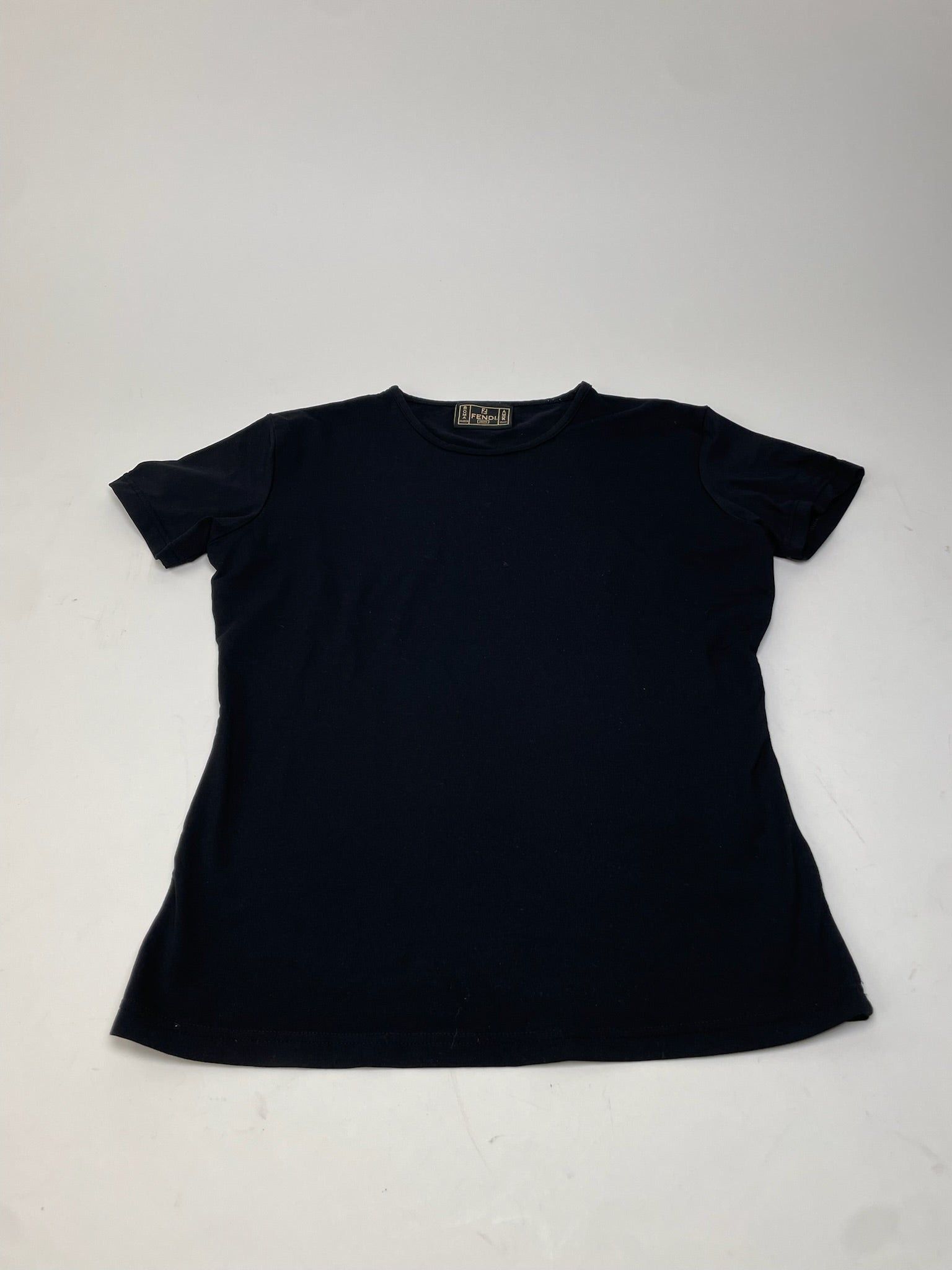 Fendi Vintage Cotton T Shirt Black Size XS / US 0-2 / IT 36-38 - 7 Thumbnail