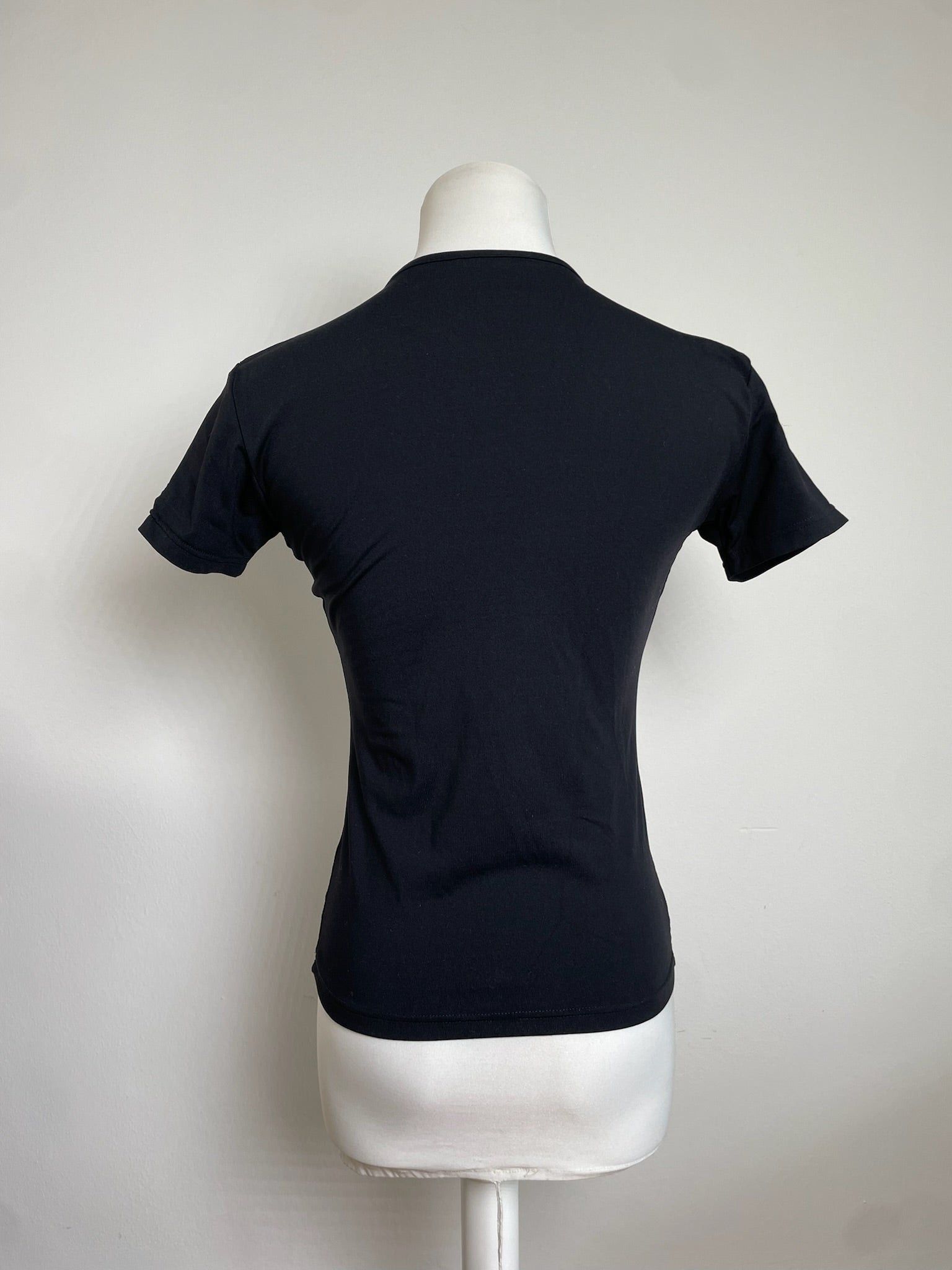 Fendi Vintage Cotton T Shirt Black Size XS / US 0-2 / IT 36-38 - 2 Thumbnail