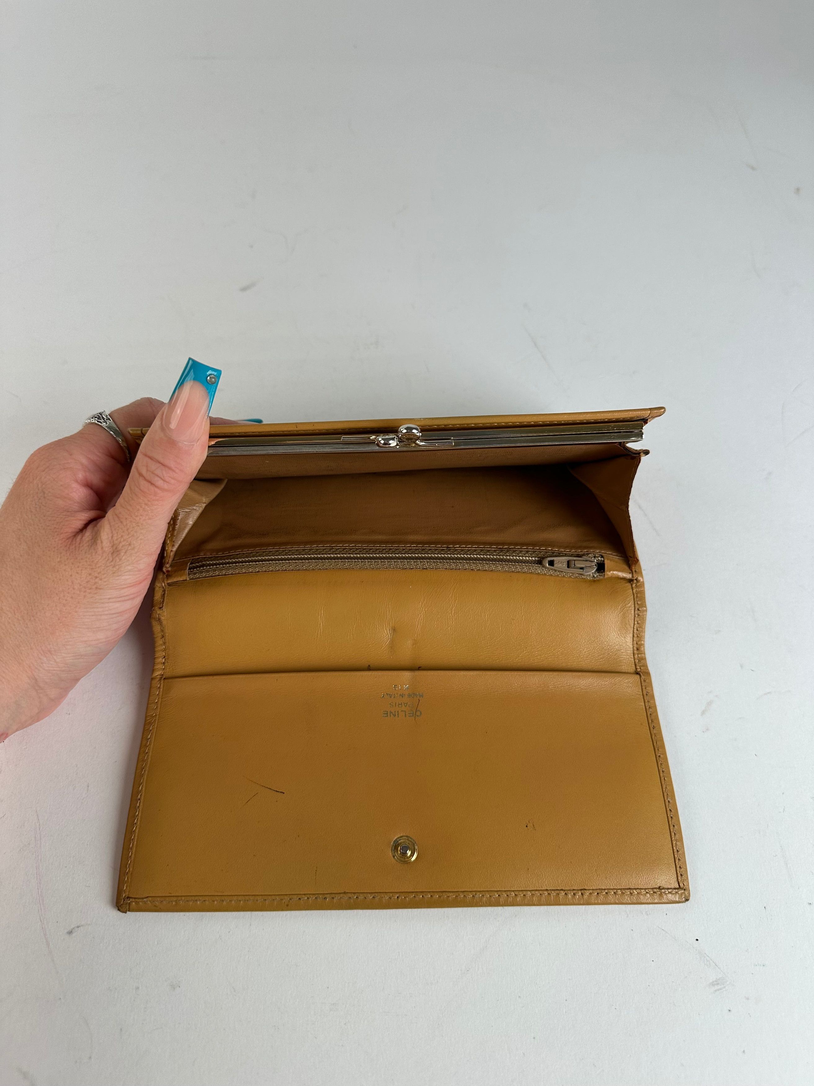 Celine Vintage Smooth Wallet Brown Size ONE SIZE - 7 Thumbnail