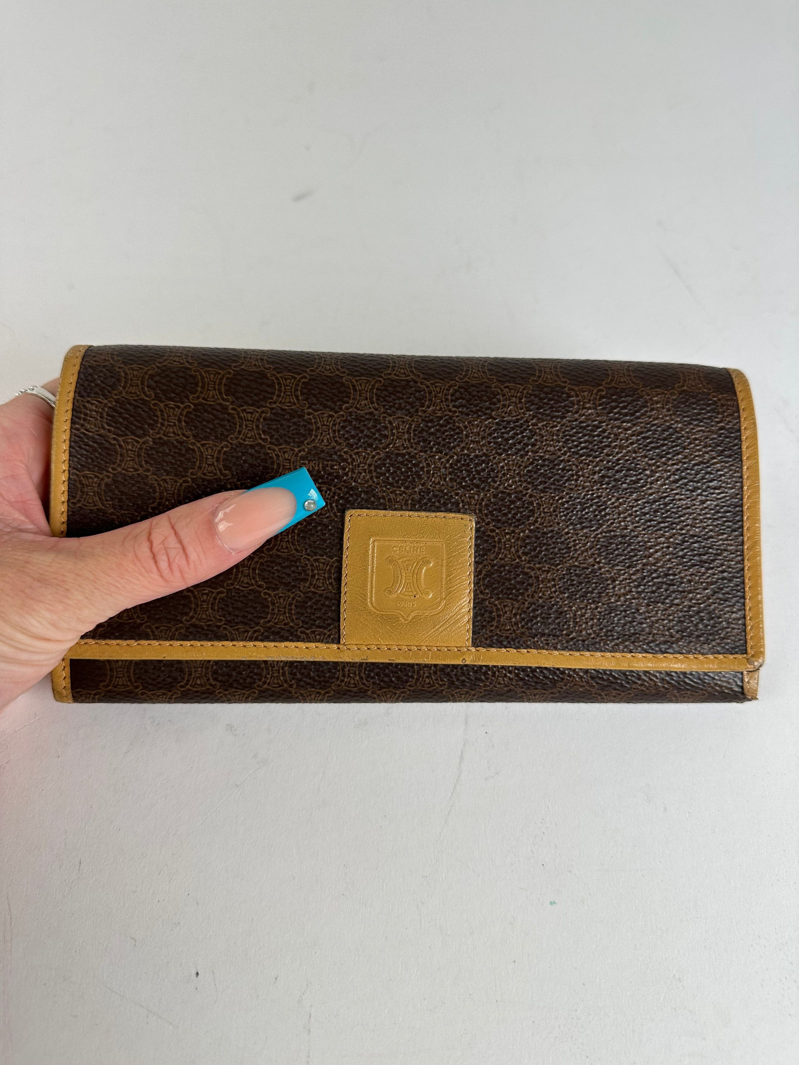 Celine Vintage Smooth Wallet Brown Size ONE SIZE - 6 Thumbnail