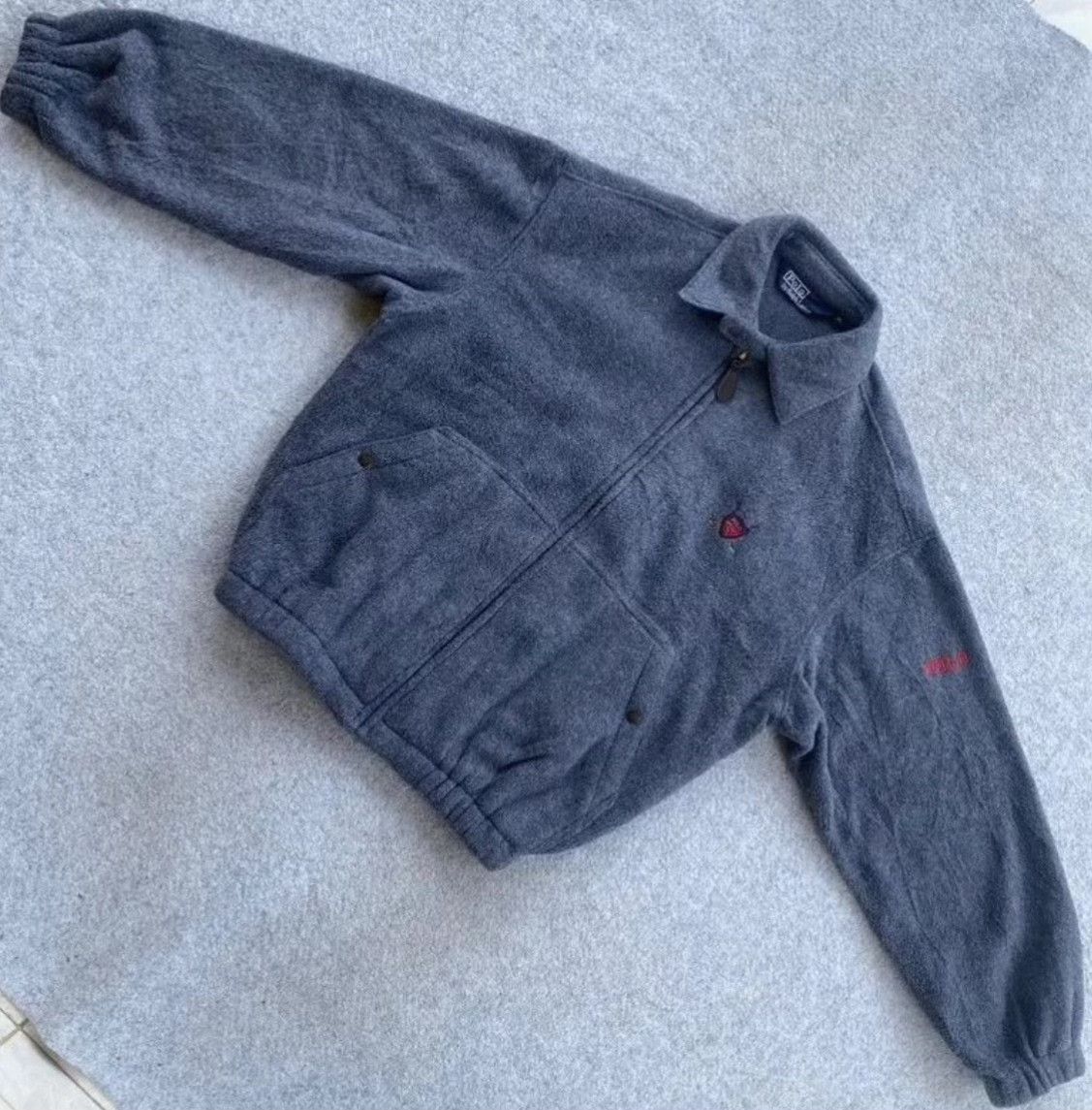 Vintage Vintage Polo Ralph Lauren Grey Wool Jacket Size US M / EU 48-50 / 2 - 4 Thumbnail