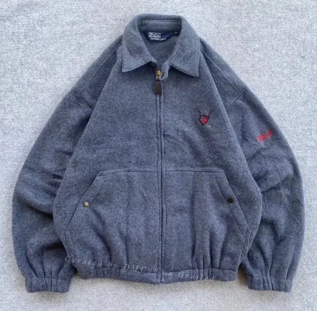 Vintage Vintage Polo Ralph Lauren Grey Wool Jacket Size US M / EU 48-50 / 2 - 2 Thumbnail