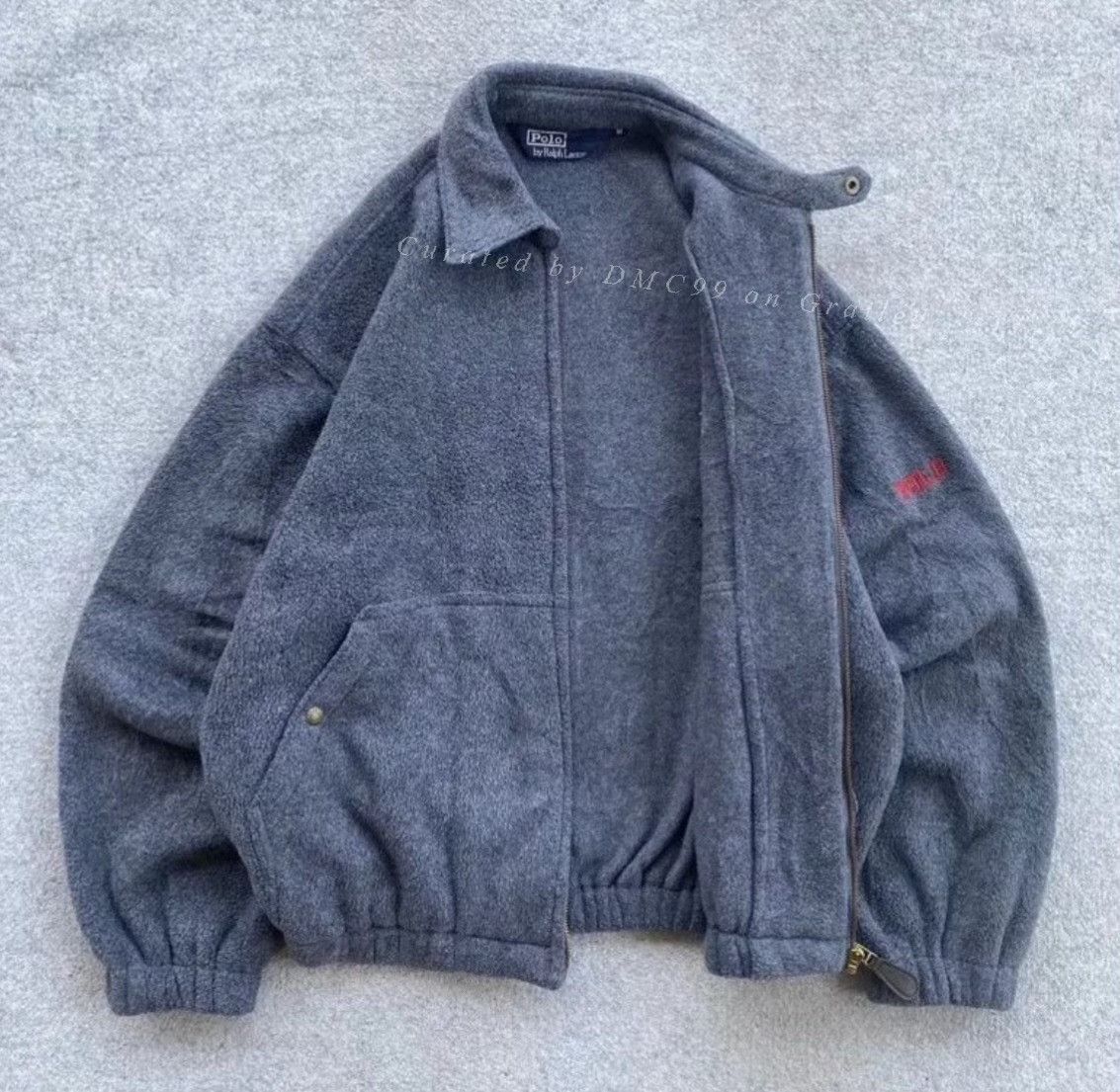 Vintage Vintage Polo Ralph Lauren Grey Wool Jacket Size US M / EU 48-50 / 2 - 5 Thumbnail