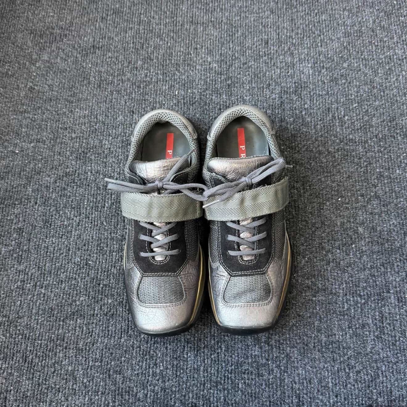 Vintage Vintage Prada Linea Rossa Low-top Sneakers Size US 6.5 / IT 36.5 - 2 Thumbnail