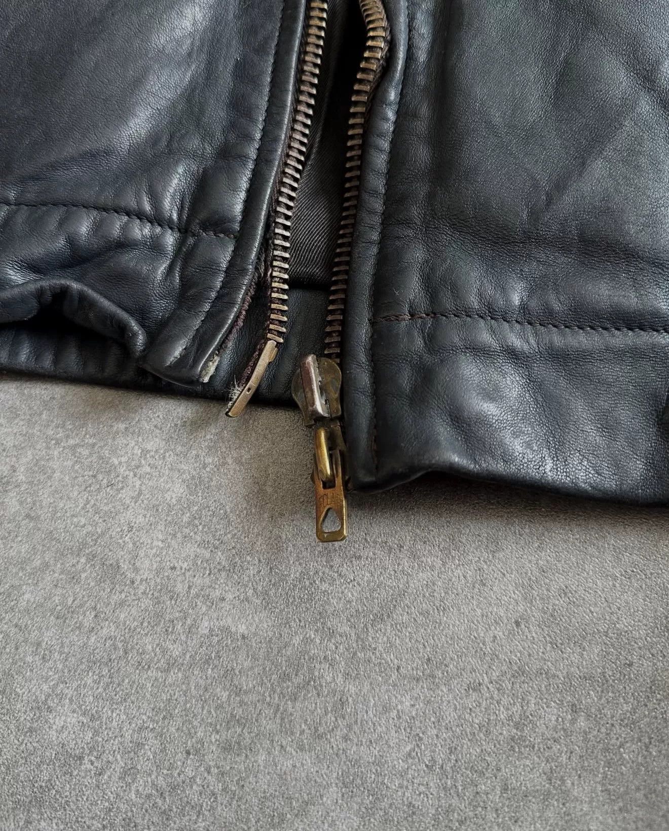 Vintage 1970s French Air Force Leather Jacket Size US M / EU 48-50 / 2 - 8 Thumbnail