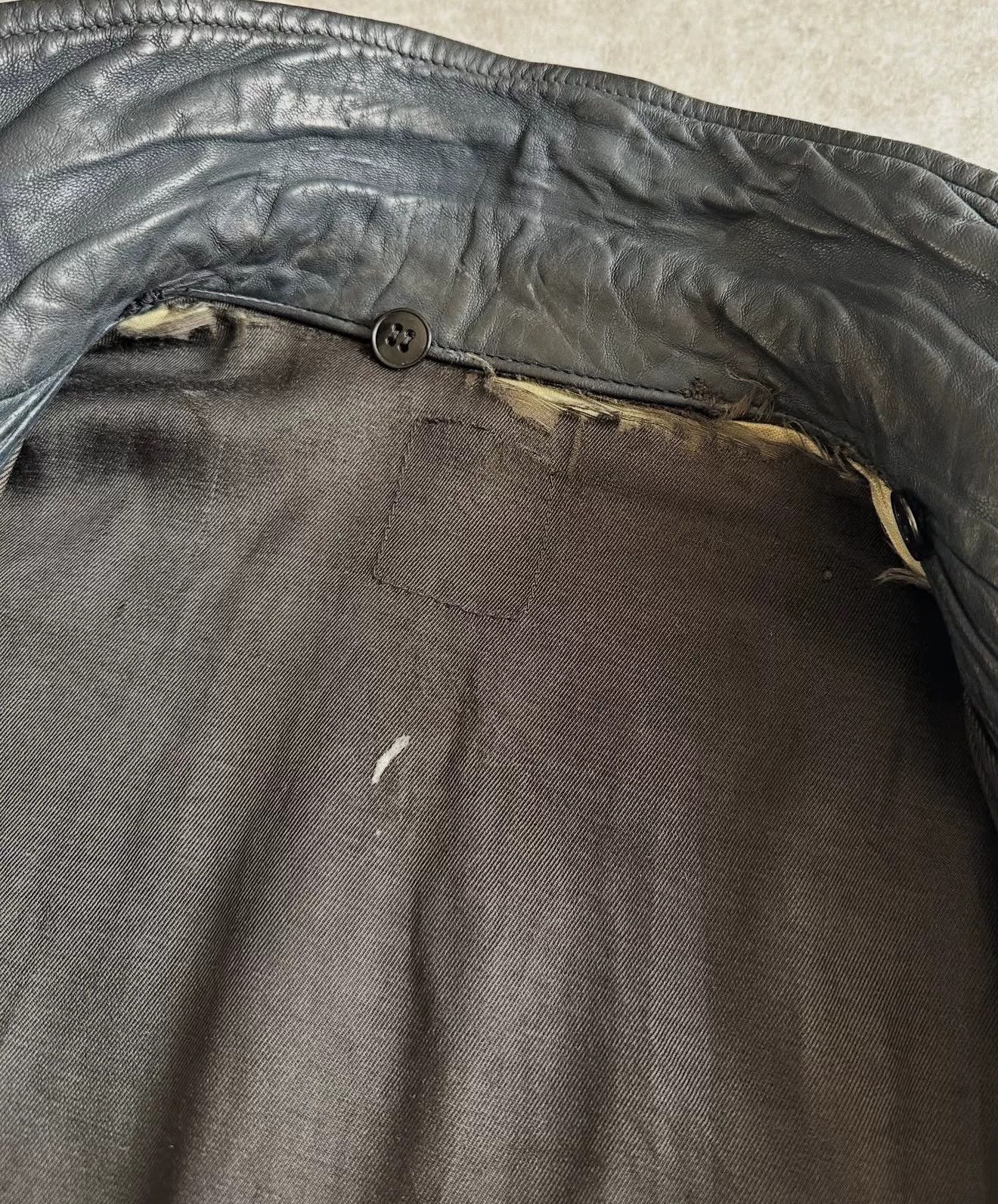Vintage 1970s French Air Force Leather Jacket Size US M / EU 48-50 / 2 - 7 Thumbnail