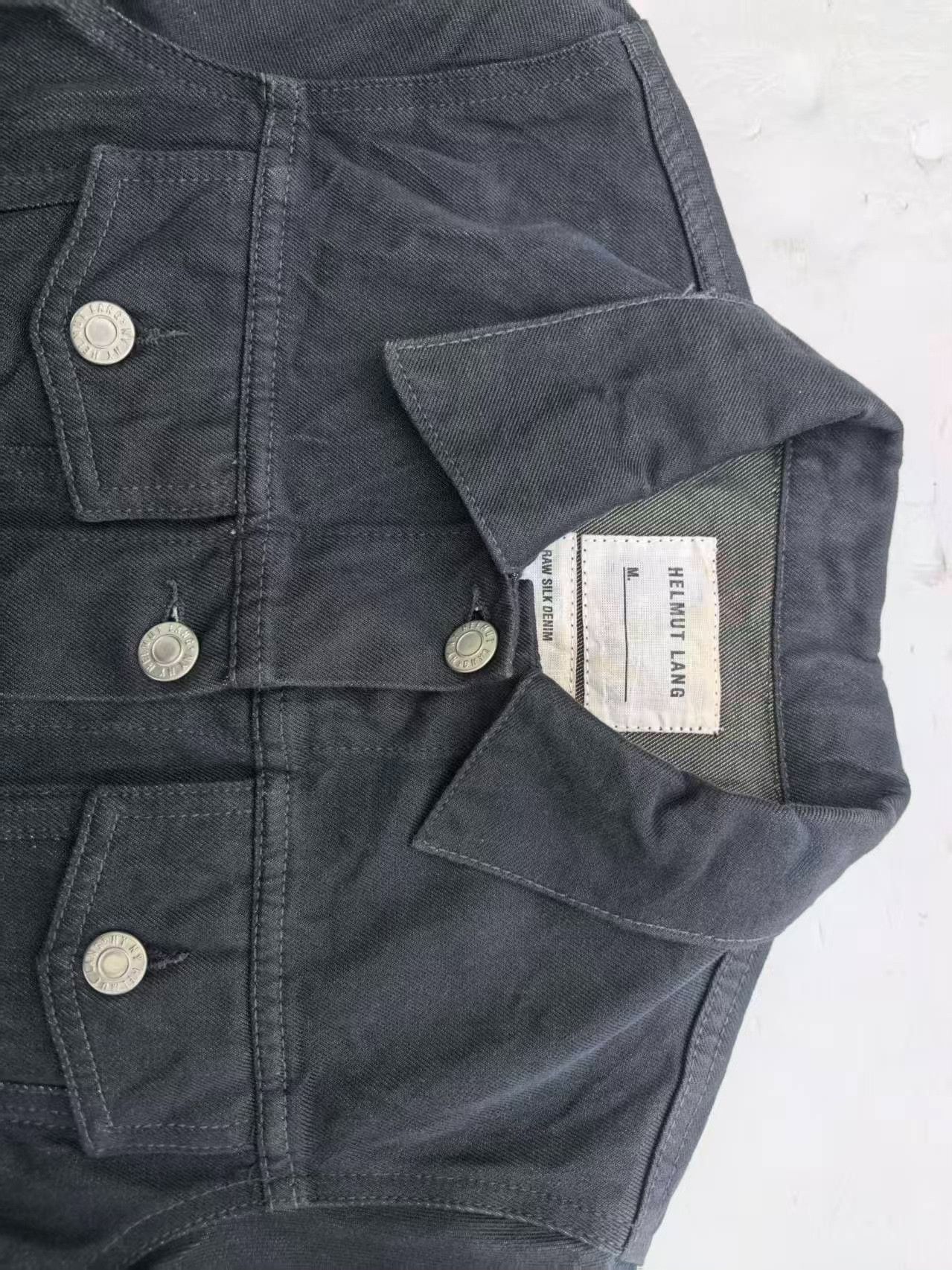 Helmut Lang Helmut Lang 1990s Raw Silk Denim Jacket Size US M / EU 48-50 / 2 - 3 Thumbnail