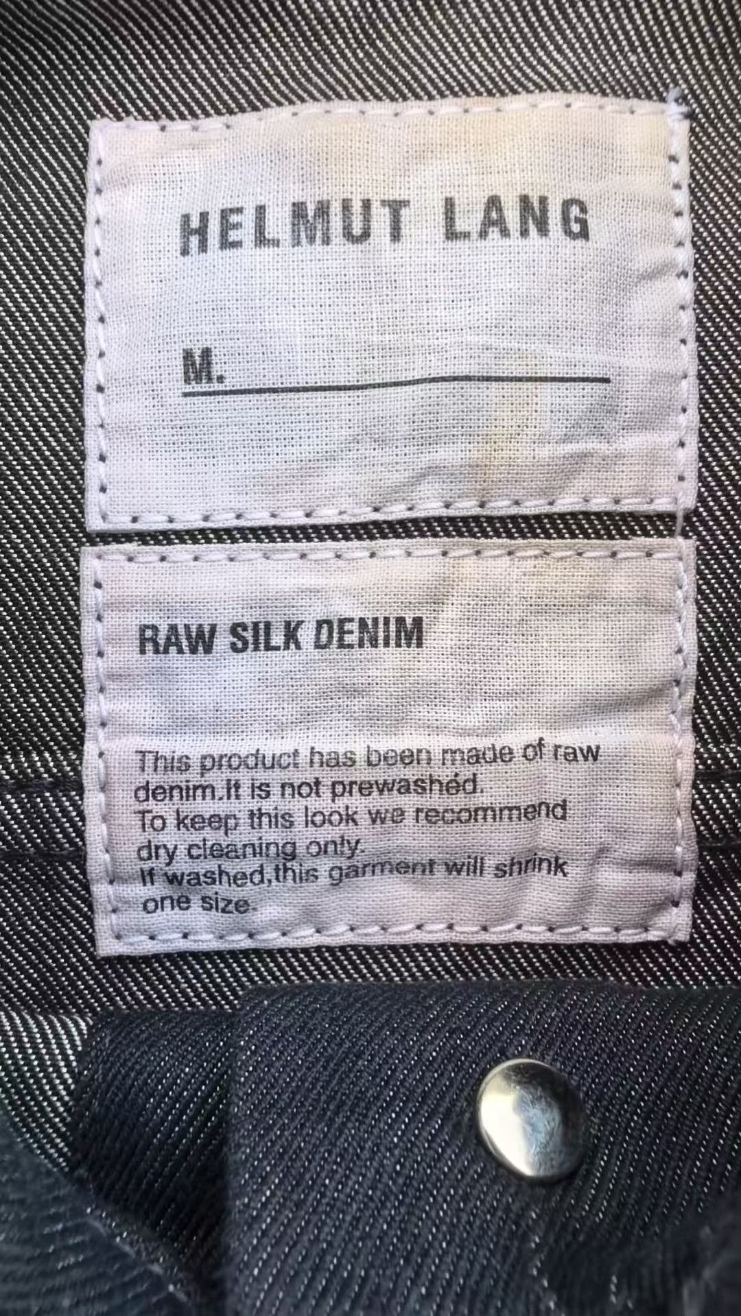 Helmut Lang Helmut Lang 1990s Raw Silk Denim Jacket Size US M / EU 48-50 / 2 - 5 Thumbnail