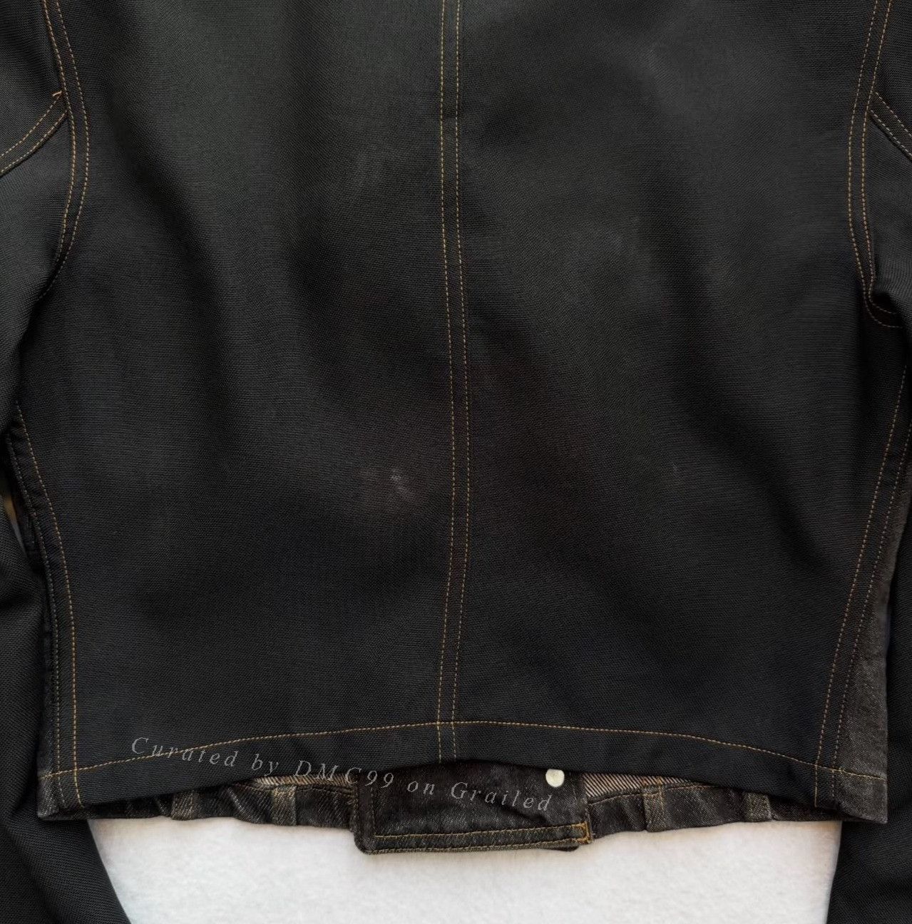 Vintage Vintage Marithe Francois Girbaud Double Breasted Cropped Denim Jacket Size M / US 6-8 / IT 42-44 - 7 Thumbnail