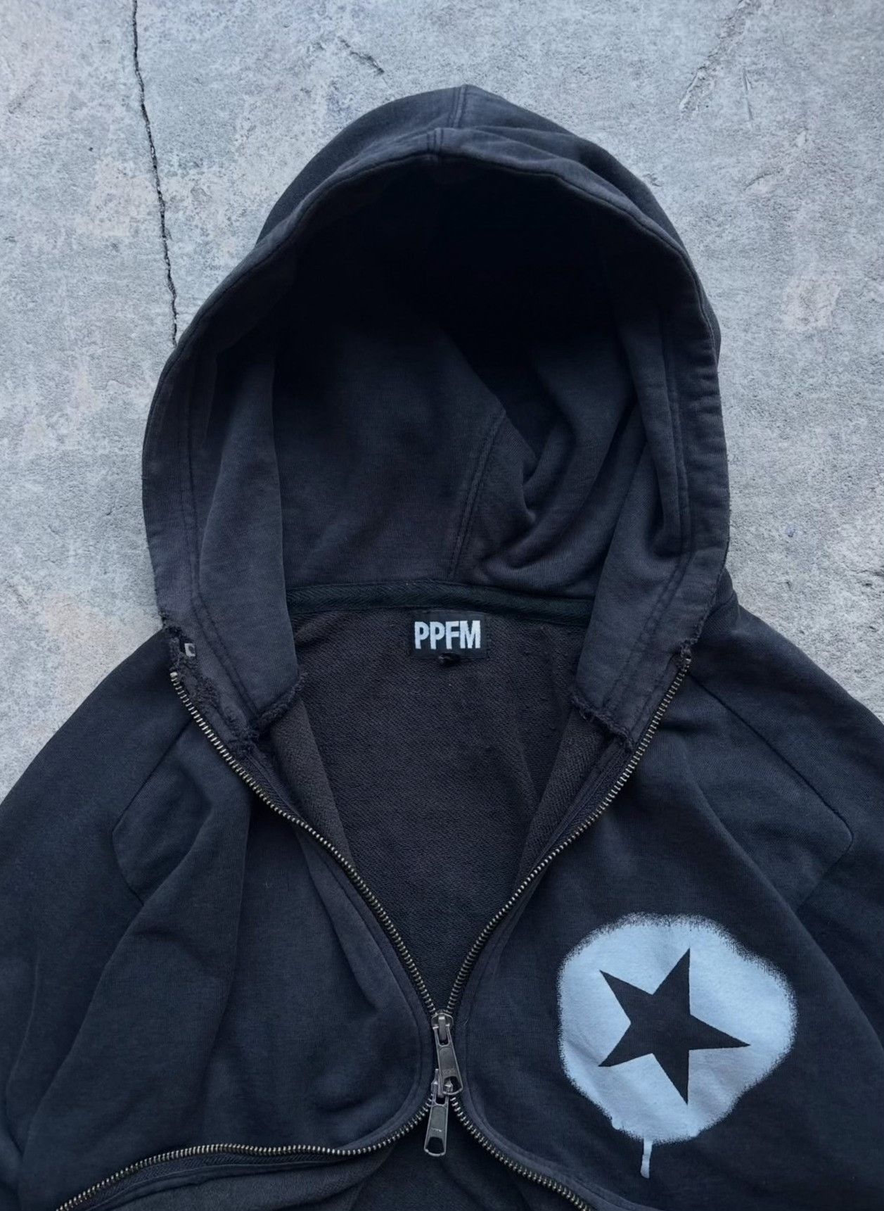 Vintage Vintage 2000s PPFM Black Slogan Hoodie Size US M / EU 48-50 / 2 - 4 Thumbnail