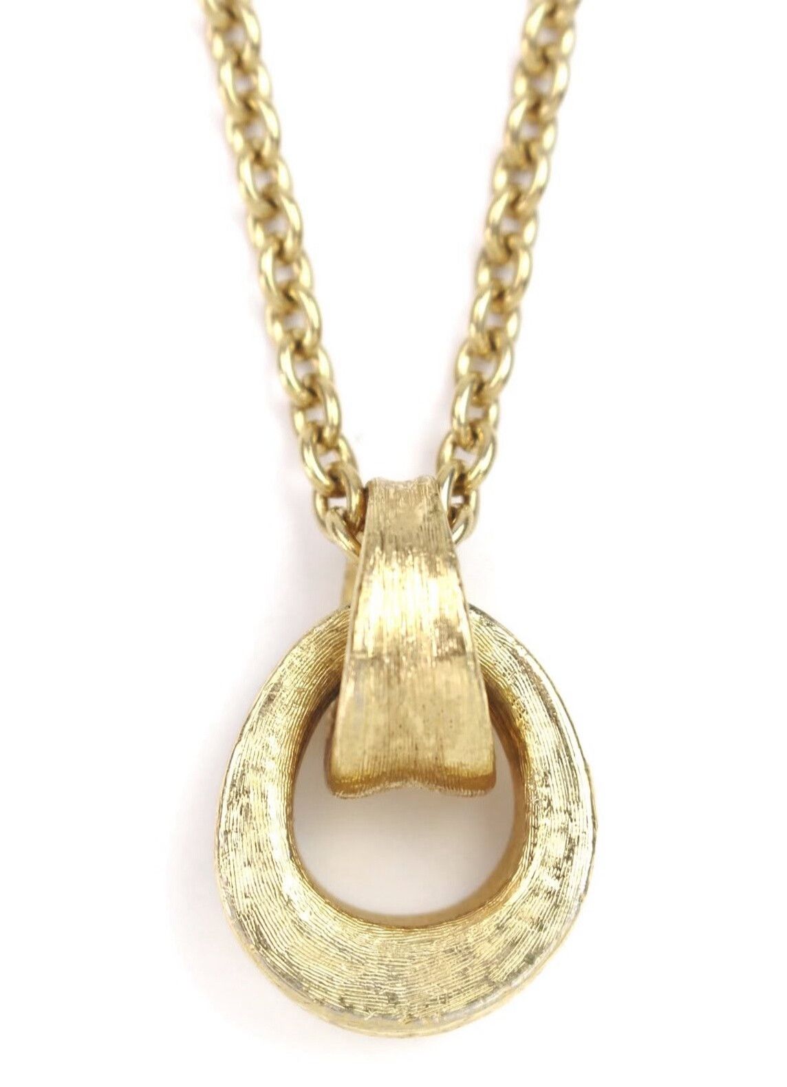 Vintage Vintage Givenchy 2000s Oval Gold Loop Necklace Size ONE SIZE - 5 Thumbnail