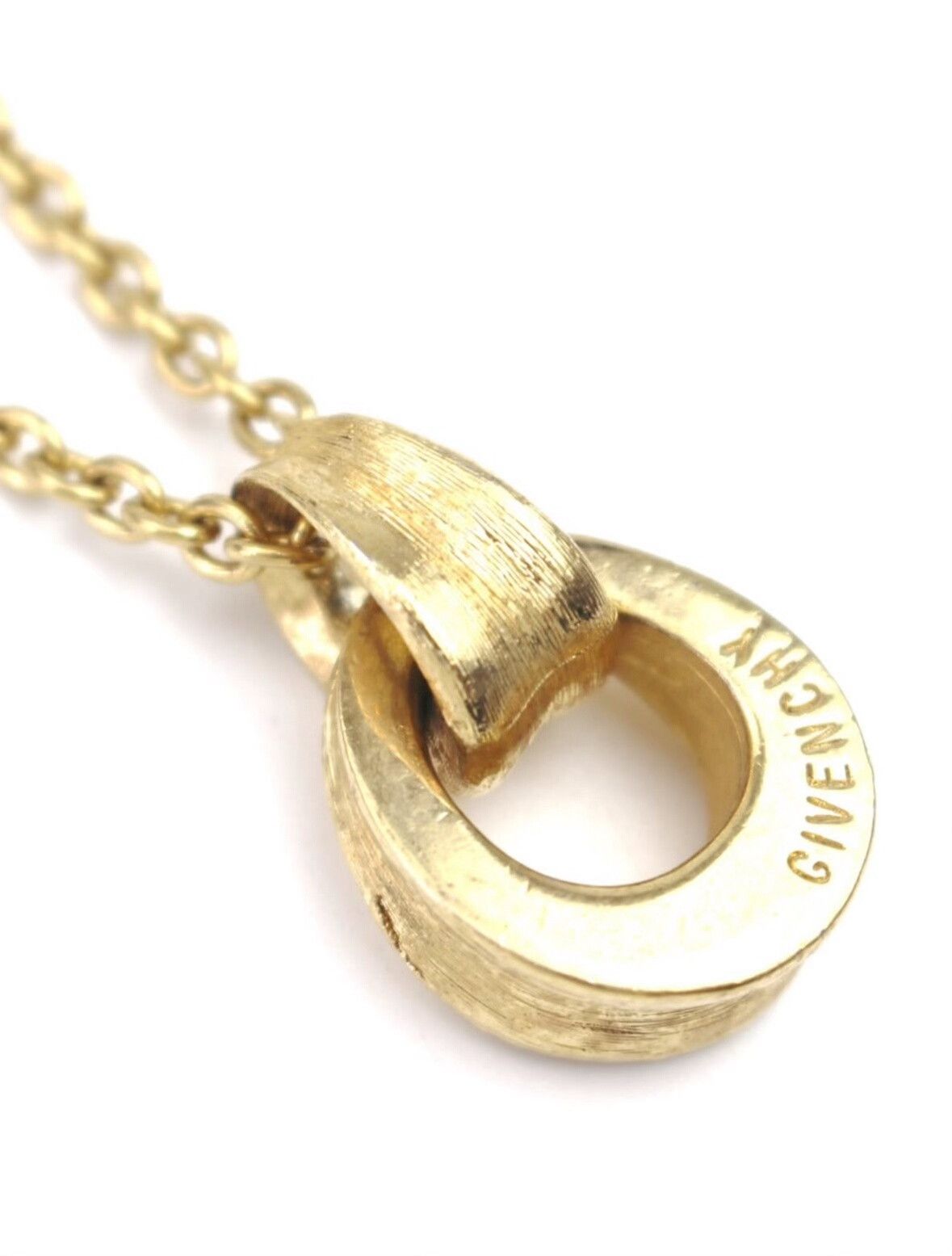 Vintage Vintage Givenchy 2000s Oval Gold Loop Necklace Size ONE SIZE - 2 Thumbnail