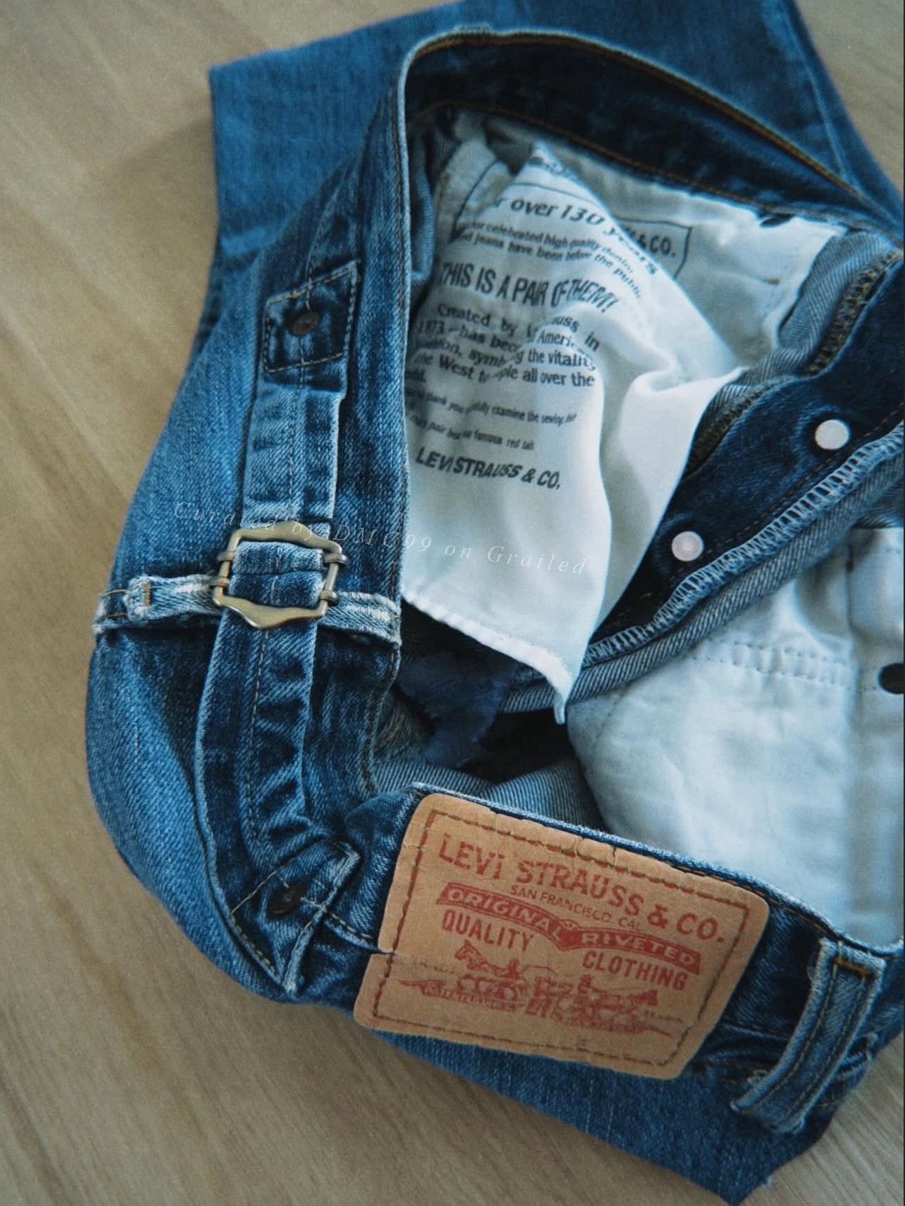 Vintage Vintage Levi's 542 Buckle Back Wide Taper Jeans Size US 34 / EU 50 - 4 Thumbnail