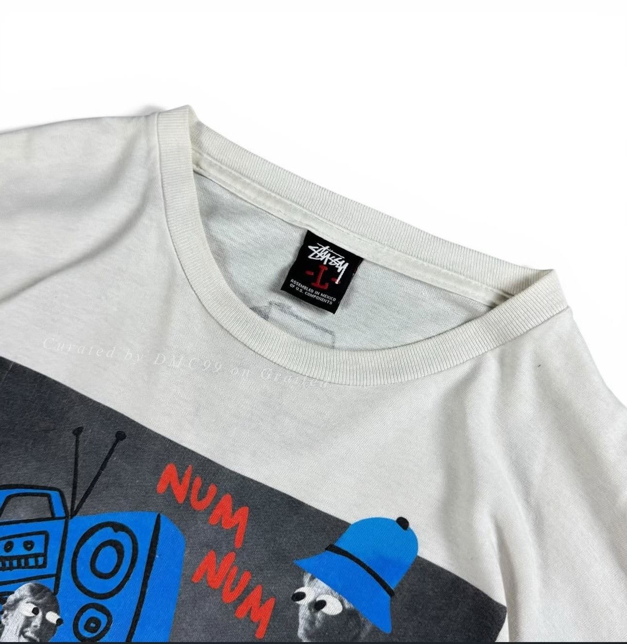 Vintage Vintage 2000s Stussy Plain Clothes White Tee Size US L / EU 52-54 / 3 - 3 Thumbnail