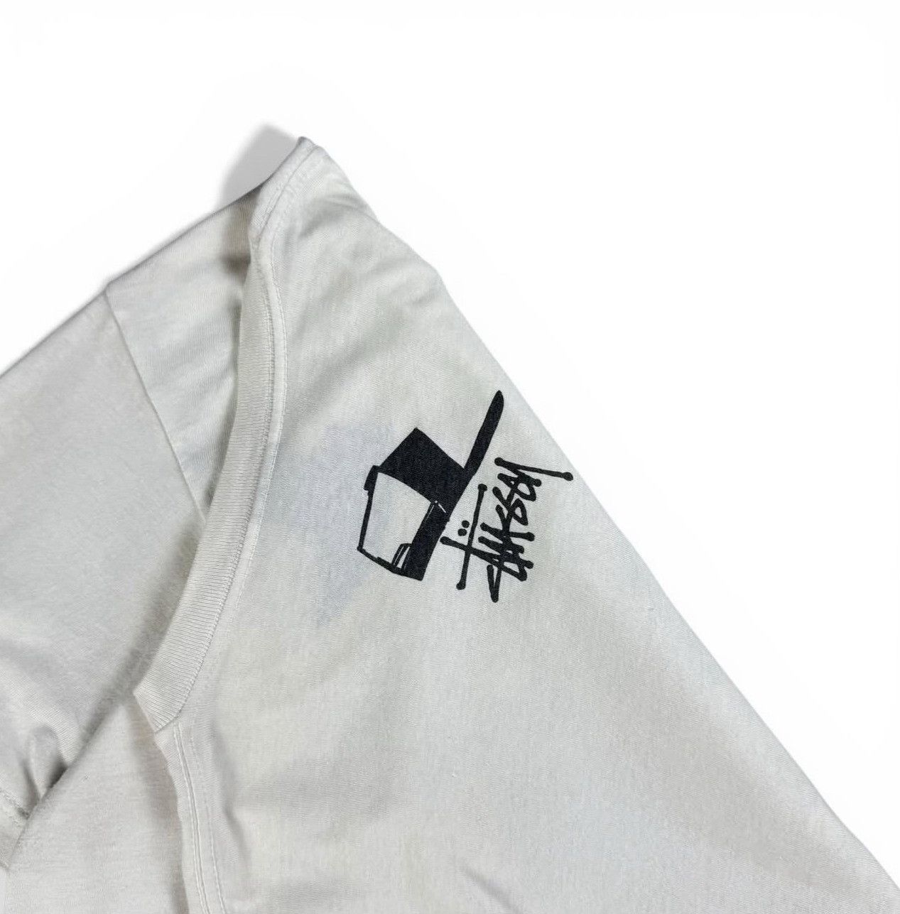 Vintage Vintage 2000s Stussy Plain Clothes White Tee Size US L / EU 52-54 / 3 - 4 Thumbnail