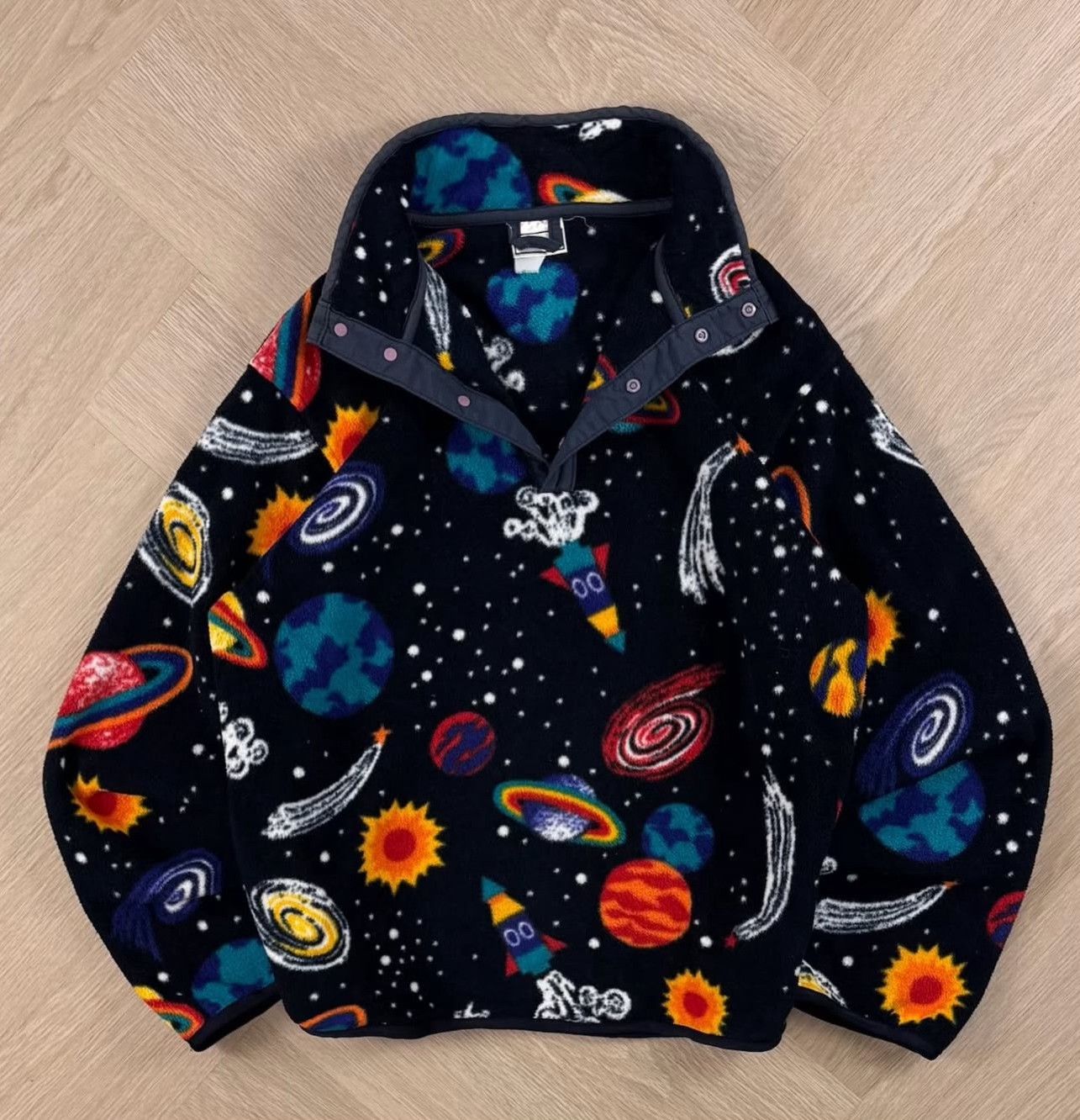Vintage Vintage LLBean 90s Space Print Fleece Size US M / EU 48-50 / 2 - 4 Thumbnail