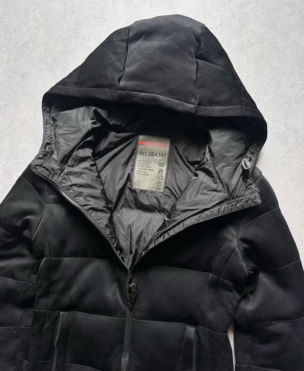 Vintage Vintage 2009 Prada Sport Black Puffer Jacket Size US M / EU 48-50 / 2 - 4 Thumbnail