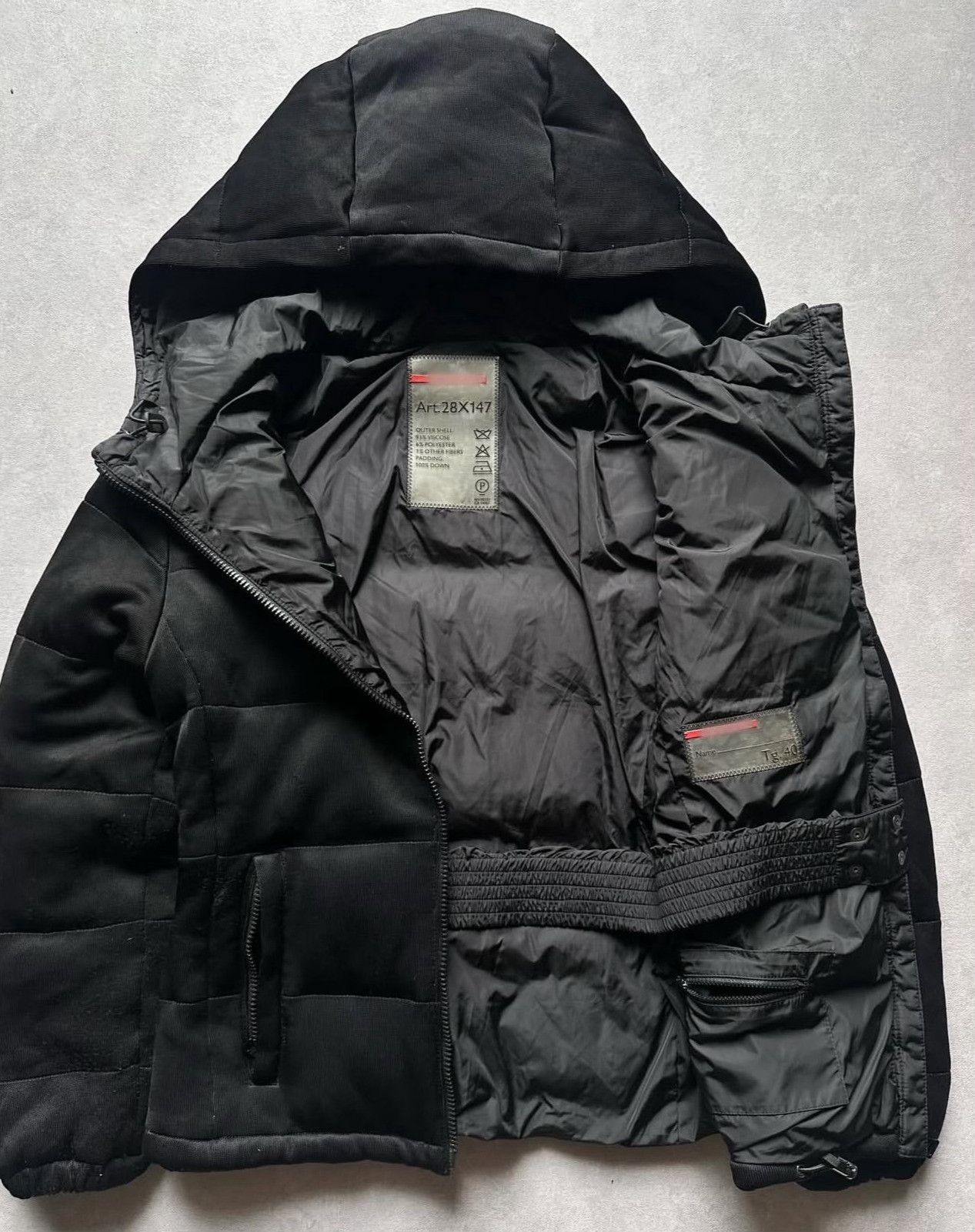 Vintage Vintage 2009 Prada Sport Black Puffer Jacket Size US M / EU 48-50 / 2 - 3 Thumbnail