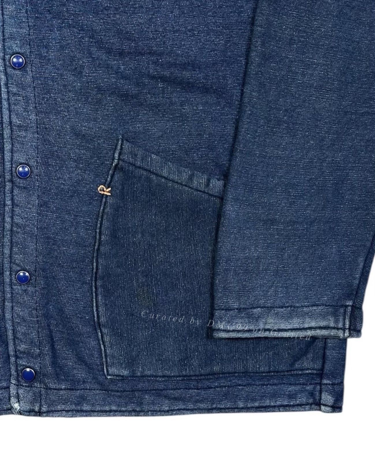 Vintage Vintage 45RPM Indigo Heavy French Terry Cardigan Size US M / EU 48-50 / 2 - 4 Thumbnail
