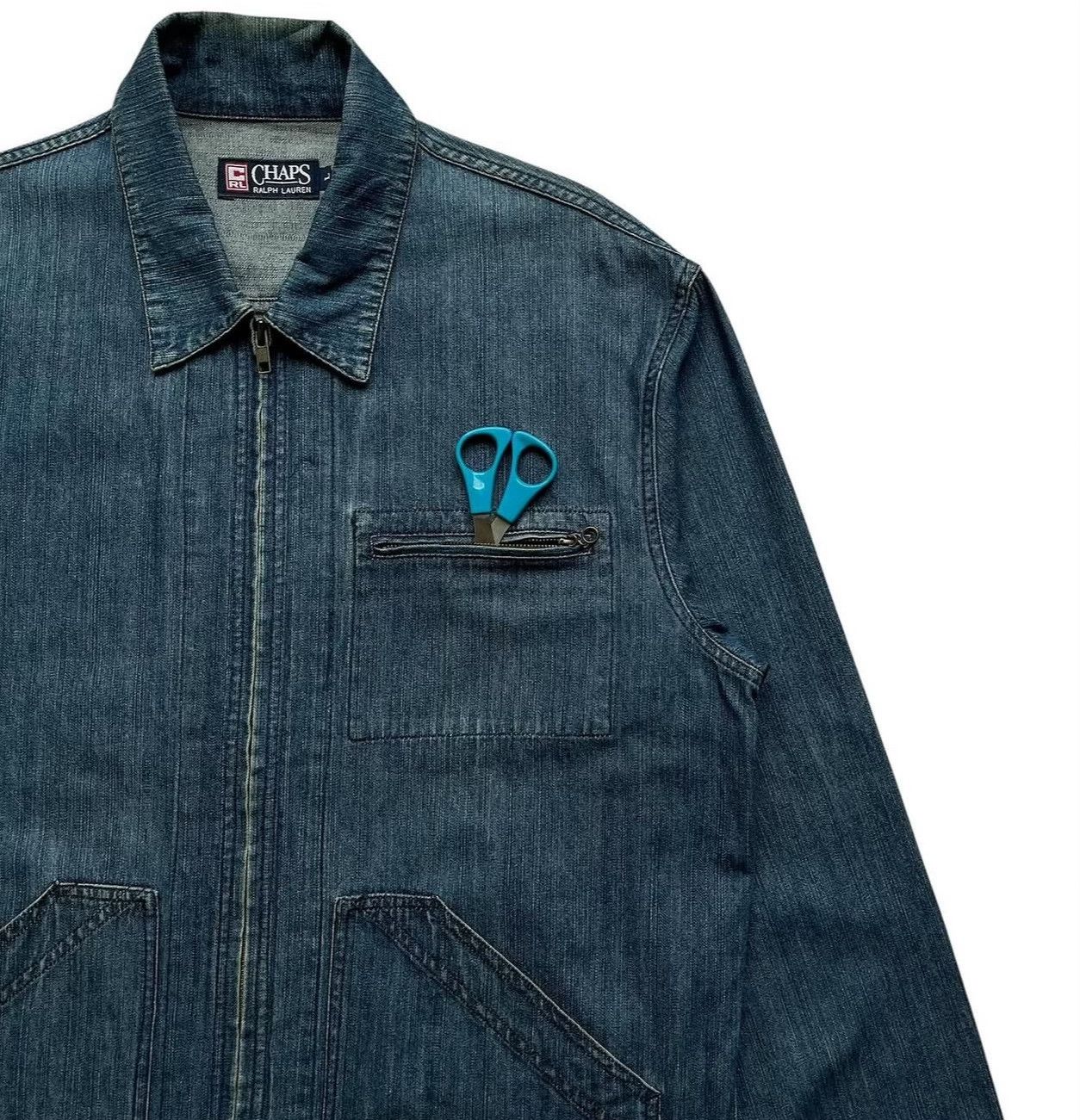 Vintage Vintage 1990s Chaps Denim Work Jacket Size US M / EU 48-50 / 2 - 3 Thumbnail