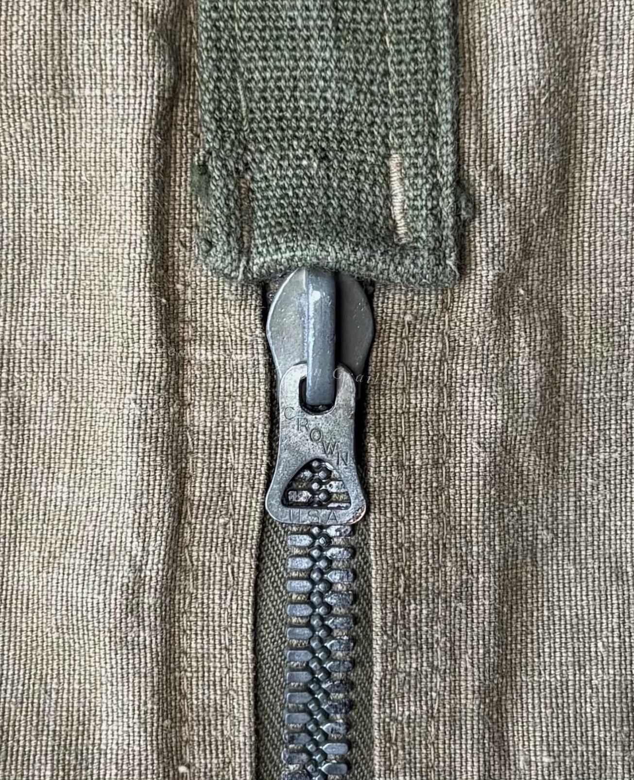 Vintage 1940s US Army WWII Zipper Duffel Bag Size ONE SIZE - 4 Thumbnail