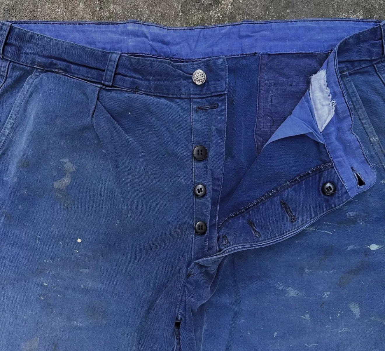 Vintage 1960s French True Vintage Cotton Work Pants Size US 28 / EU 44 - 5 Thumbnail