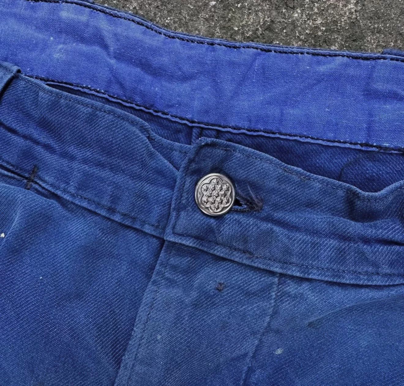 Vintage 1960s French True Vintage Cotton Work Pants Size US 28 / EU 44 - 4 Thumbnail