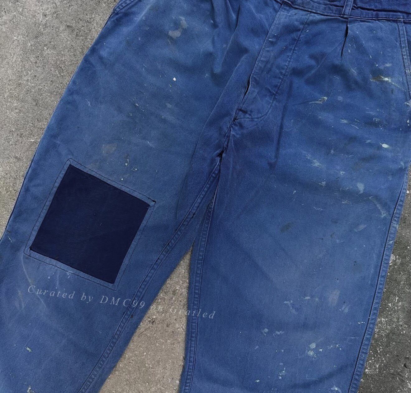 Vintage 1960s French True Vintage Cotton Work Pants Size US 28 / EU 44 - 3 Thumbnail