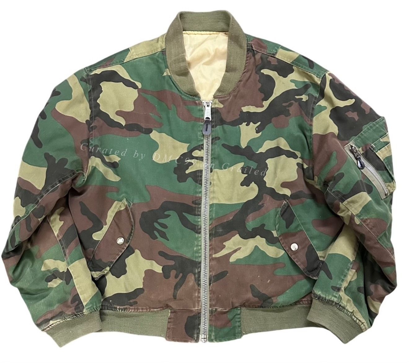Vintage 1990s Alpha MA-1 Reversible Bomber Jacket Size US M / EU 48-50 / 2 - 5 Thumbnail