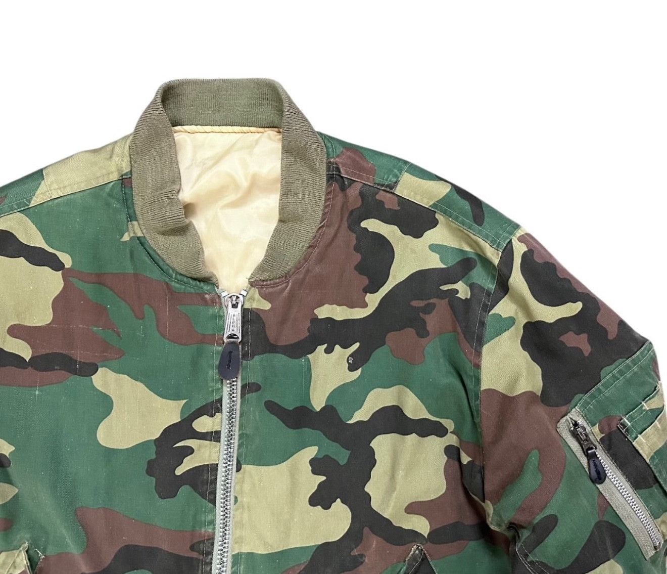 Vintage 1990s Alpha MA-1 Reversible Bomber Jacket Size US M / EU 48-50 / 2 - 3 Thumbnail