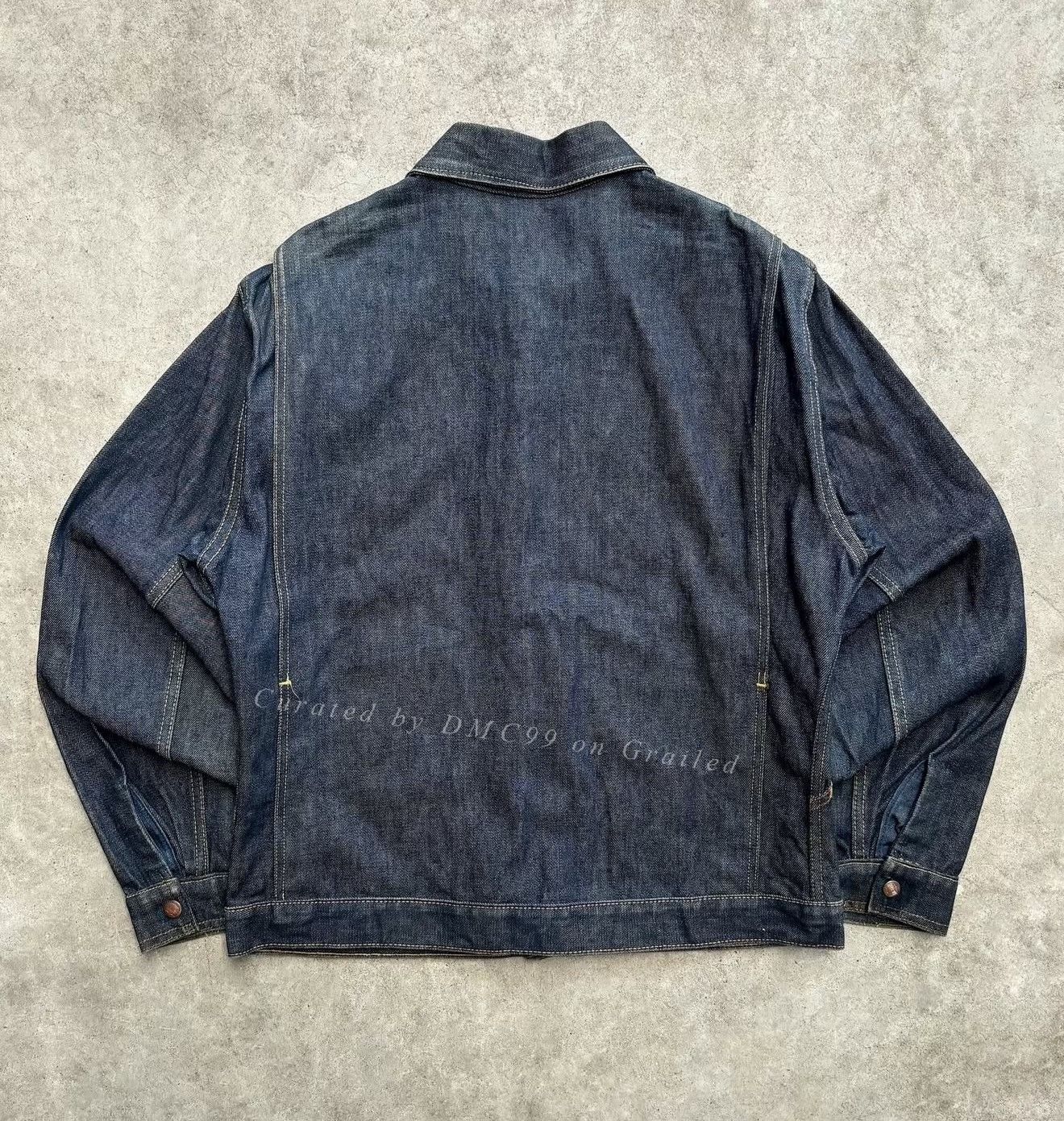 Vintage 1970s BIG SMITH RAW DENIM WORK JACKET Size US XXS / EU 40 - 8 Thumbnail