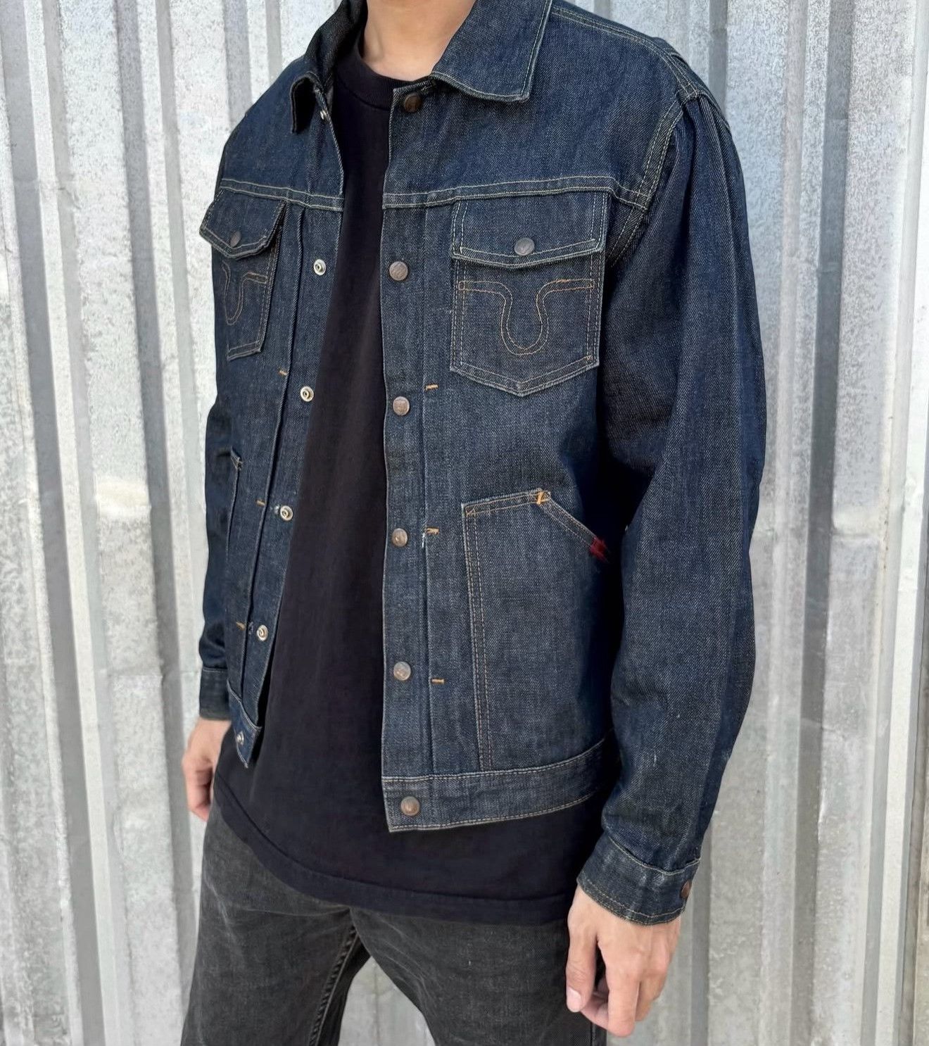 Vintage 1970s BIG SMITH RAW DENIM WORK JACKET Size US XXS / EU 40 - 6 Thumbnail