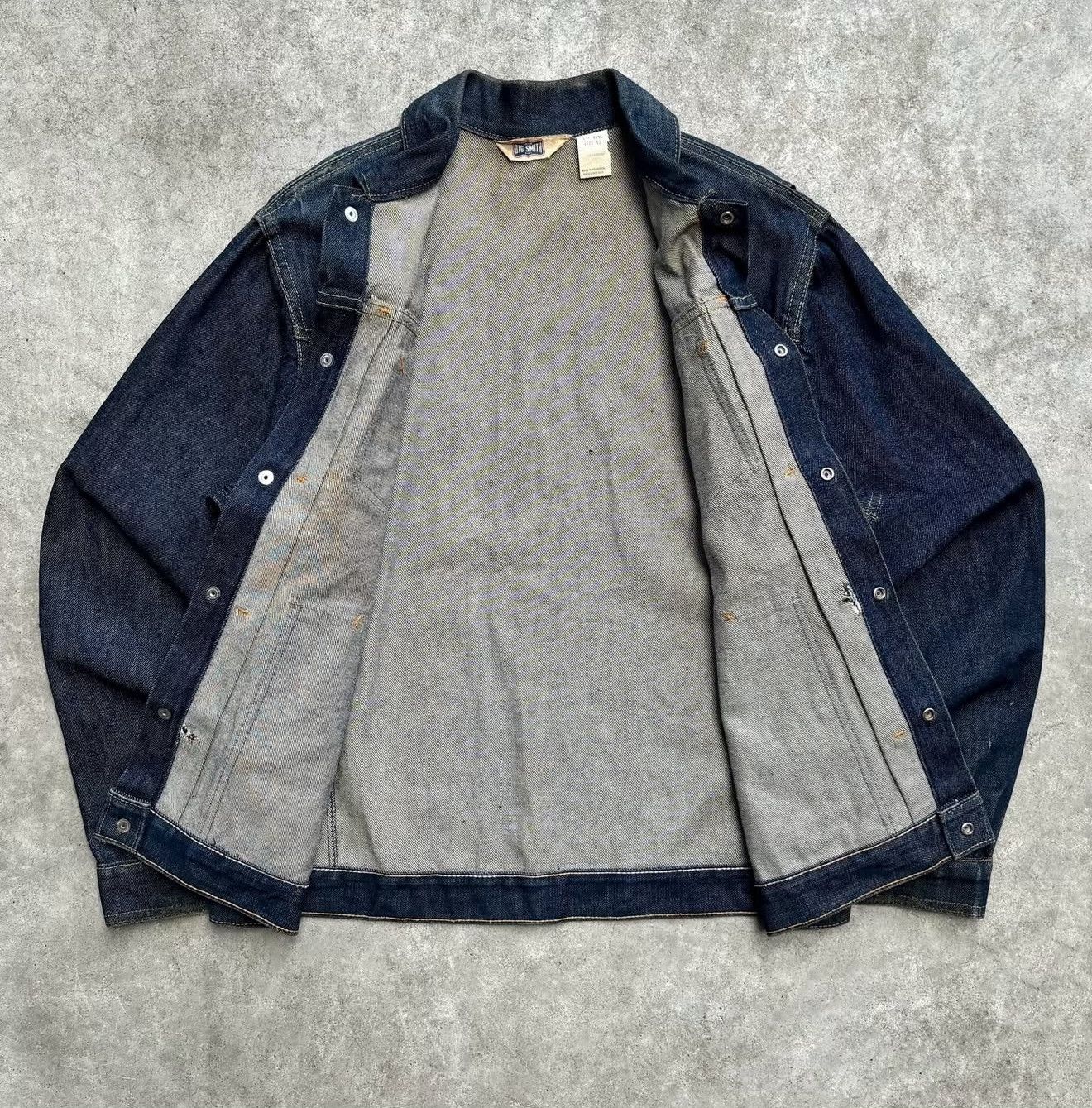 Vintage 1970s BIG SMITH RAW DENIM WORK JACKET Size US XXS / EU 40 - 5 Thumbnail