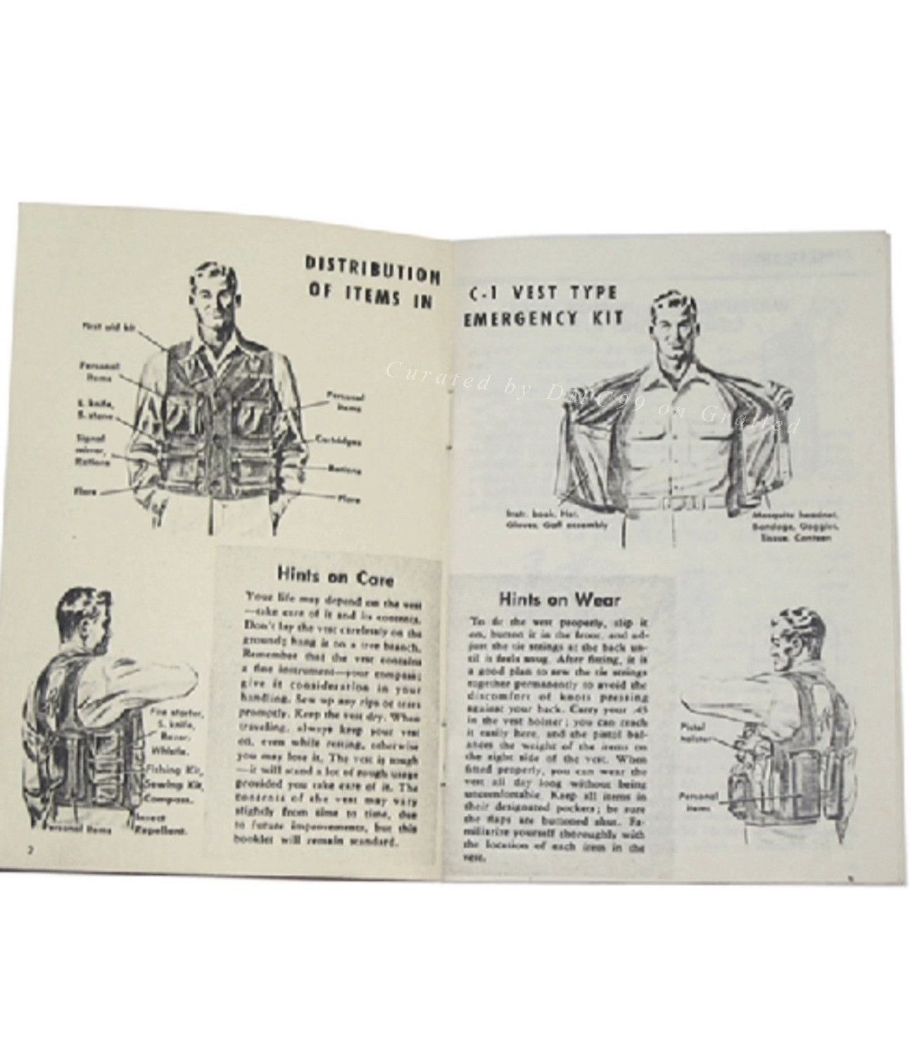 Vintage 1940s USAF C-1 Emergency Sustenance Vest Size US M / EU 48-50 / 2 - 8 Thumbnail