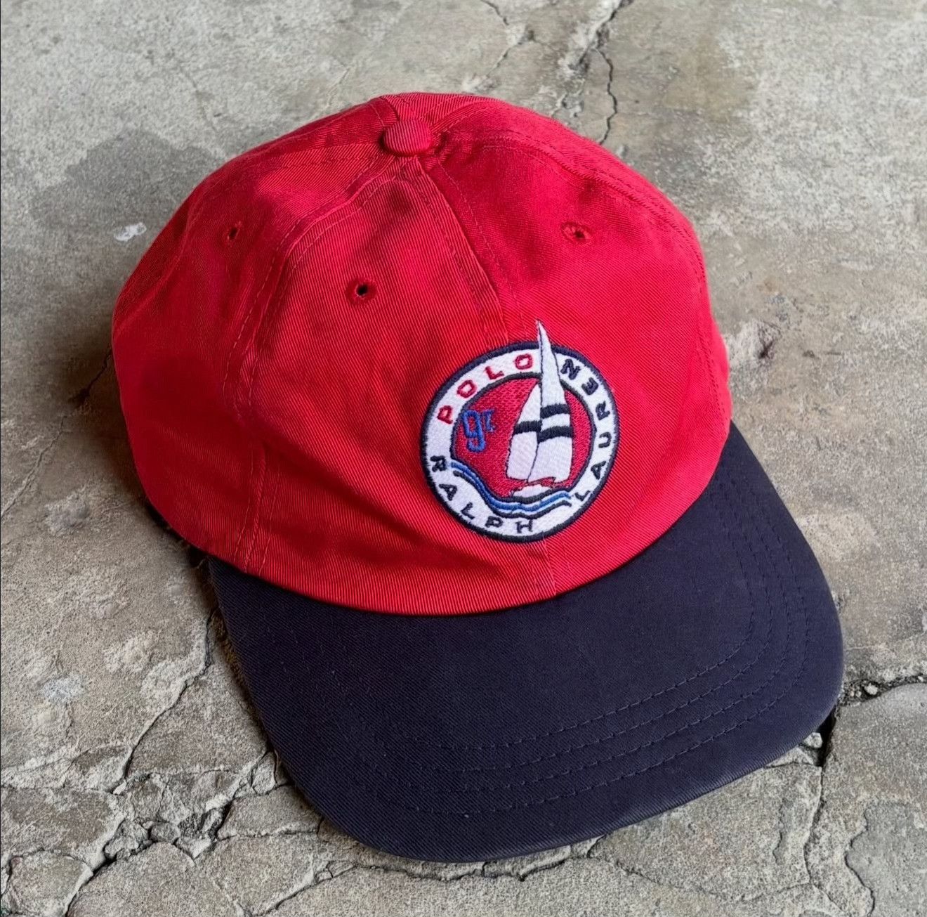 Vintage Vintage 1990s Ralph Lauren Polo Two-Tone Hat Size ONE SIZE - 2 Thumbnail