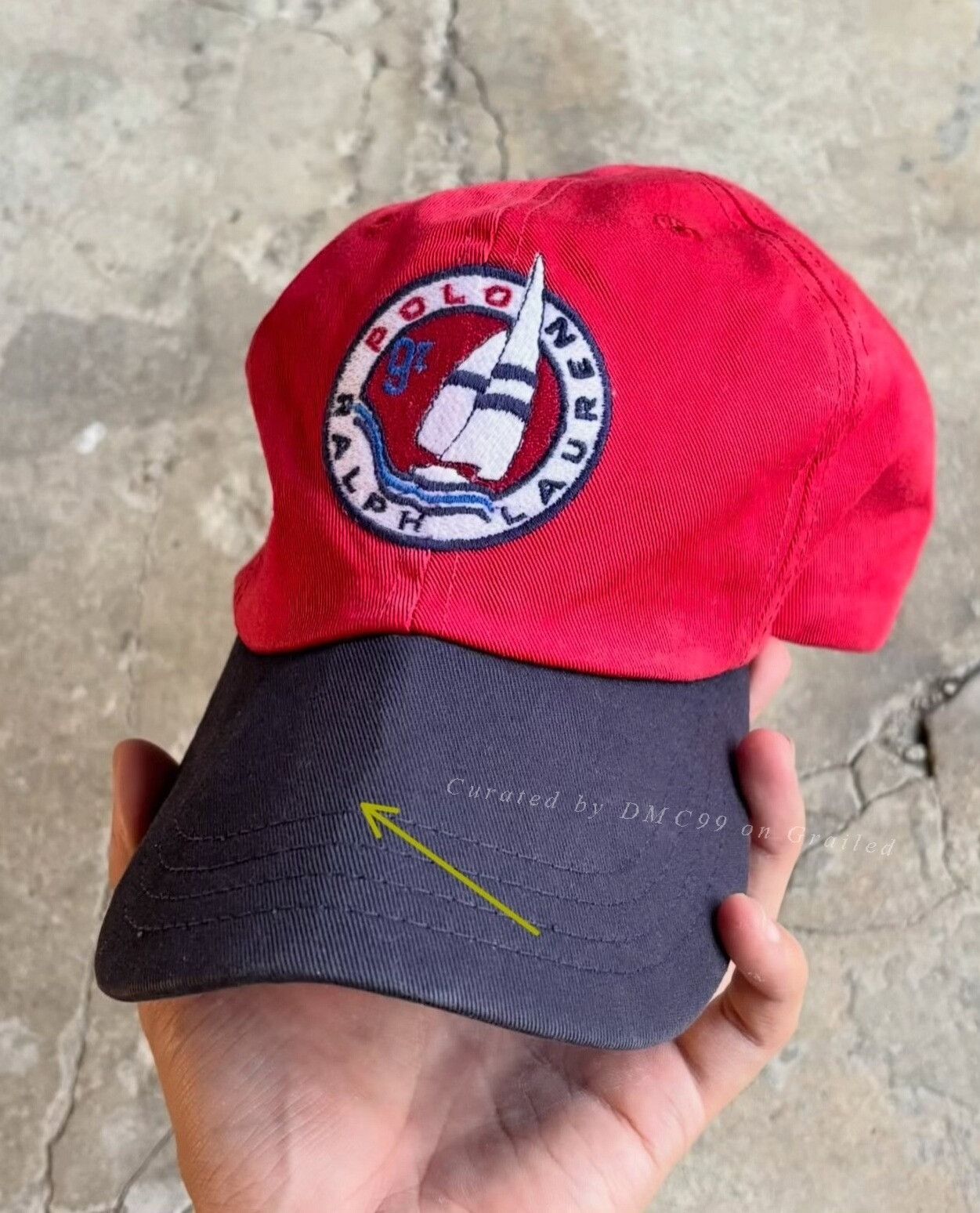 Vintage Vintage 1990s Ralph Lauren Polo Two-Tone Hat Size ONE SIZE - 6 Thumbnail