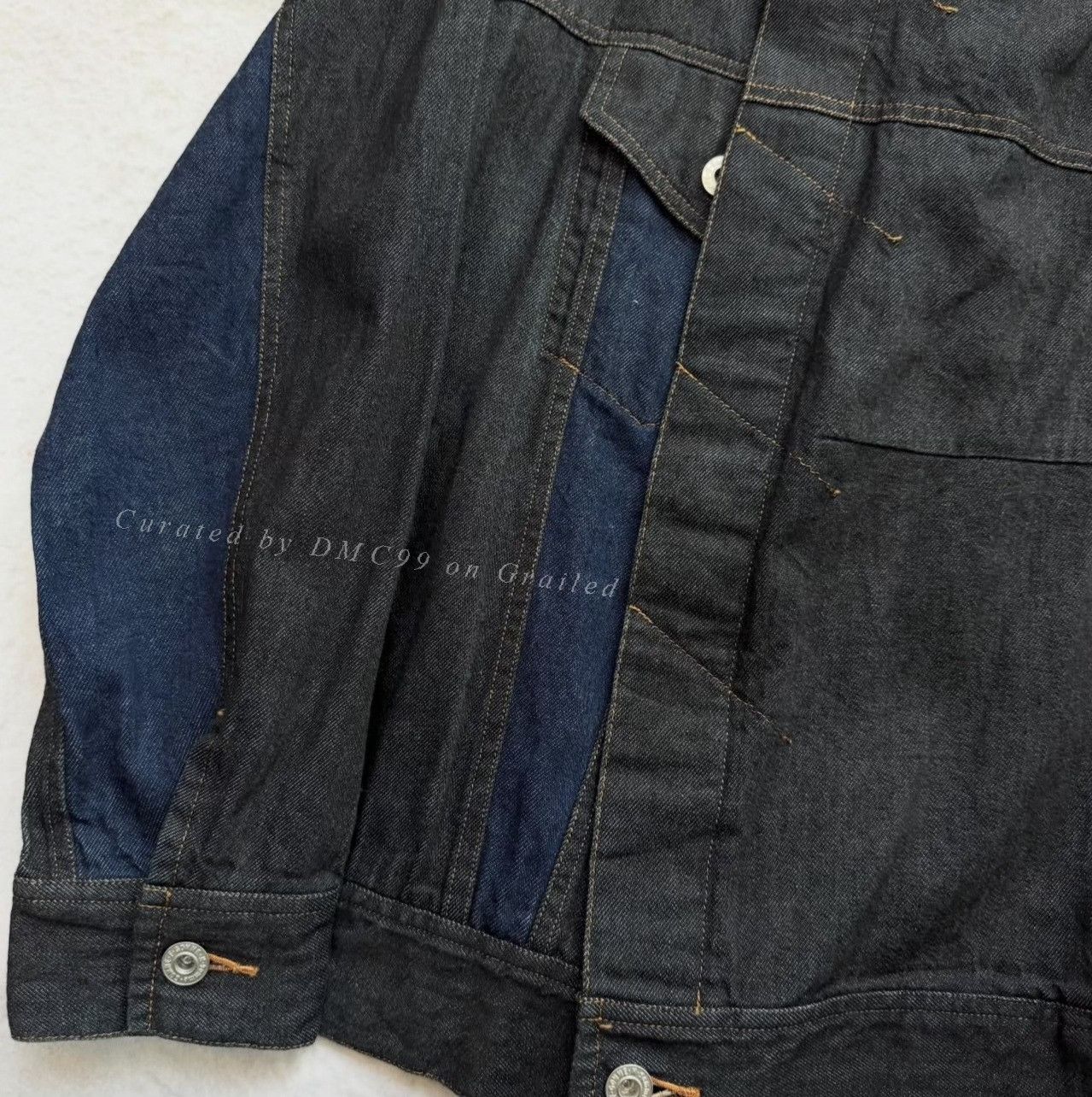 Vintage Vintage GOMME 2000s Asymmetric Denim Jacket Size US M / EU 48-50 / 2 - 4 Thumbnail