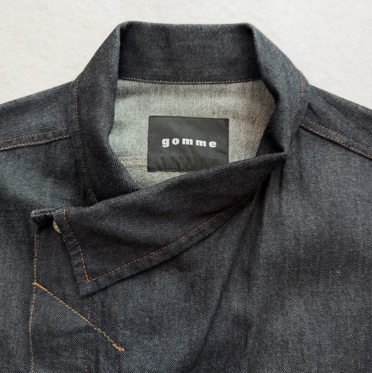 Vintage Vintage GOMME 2000s Asymmetric Denim Jacket Size US M / EU 48-50 / 2 - 3 Thumbnail