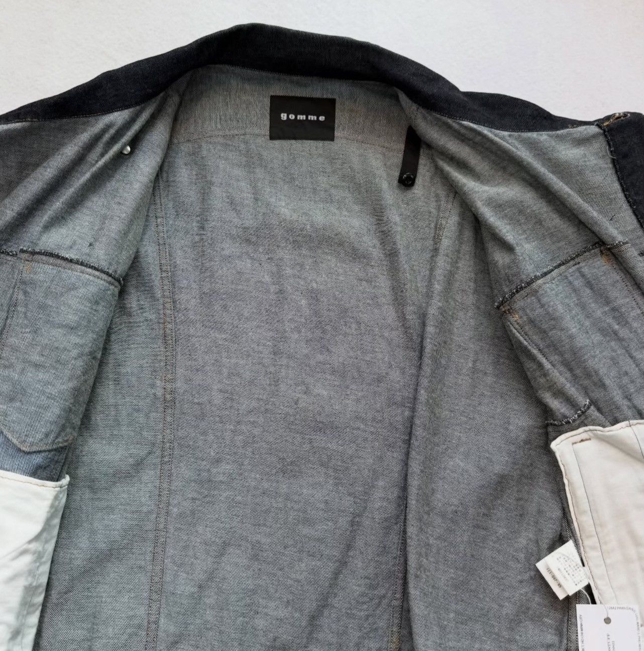 Vintage Vintage GOMME 2000s Asymmetric Denim Jacket Size US M / EU 48-50 / 2 - 6 Thumbnail