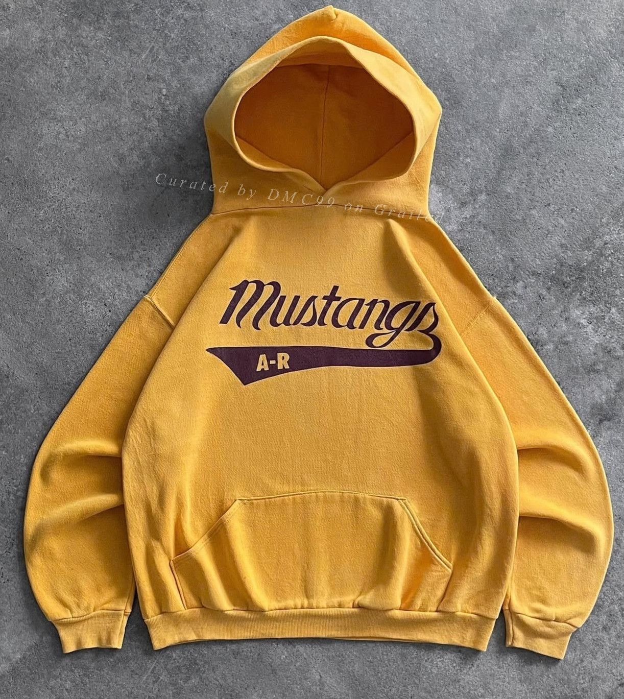 Vintage Vintage 1970s Mustang Russell Gold Hoodie Size US M / EU 48-50 / 2 - 2 Thumbnail