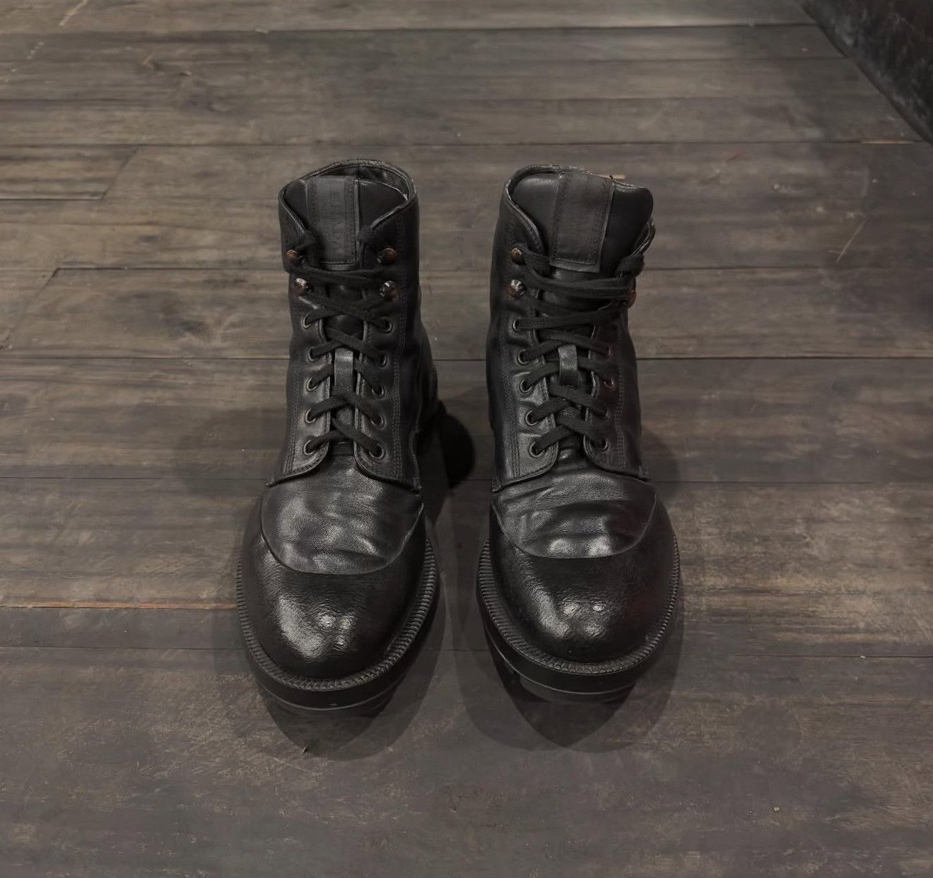 Vintage Vintage Prada 2010s Leather Ankle Combat Boots Size US 8 / EU 41 - 4 Thumbnail