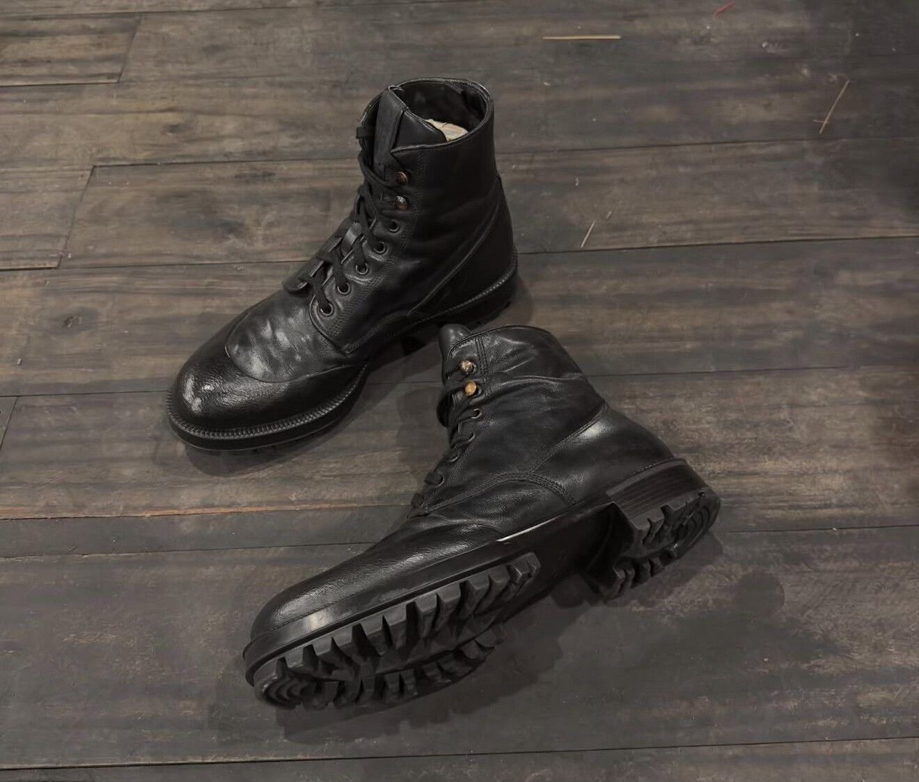 Vintage Vintage Prada 2010s Leather Ankle Combat Boots Size US 8 / EU 41 - 7 Thumbnail