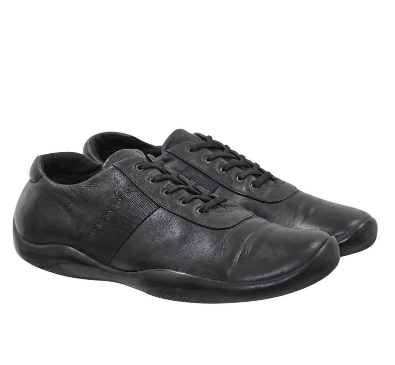 Vintage Vintage Prada SS1999 Leather Sneakers Size US 10 / EU 43 - 2 Thumbnail