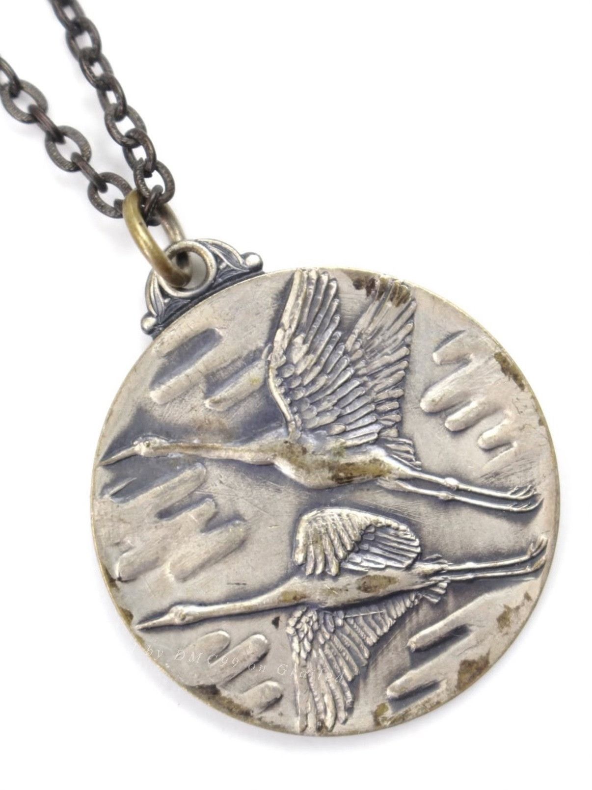 Vintage 1975 Japanese Shodo Flying Cranes Necklace Size ONE SIZE - 4 Thumbnail
