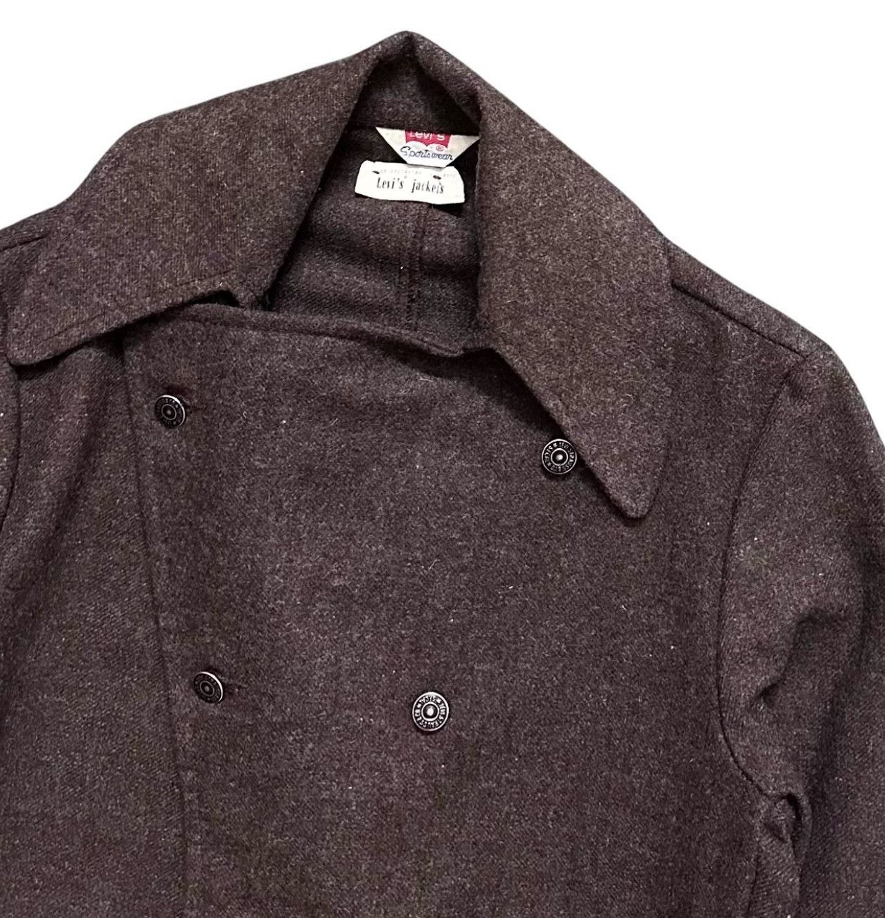 Vintage Vintage 60s Levi's Big E Wool Peacoat Size US M / EU 48-50 / 2 - 3 Thumbnail