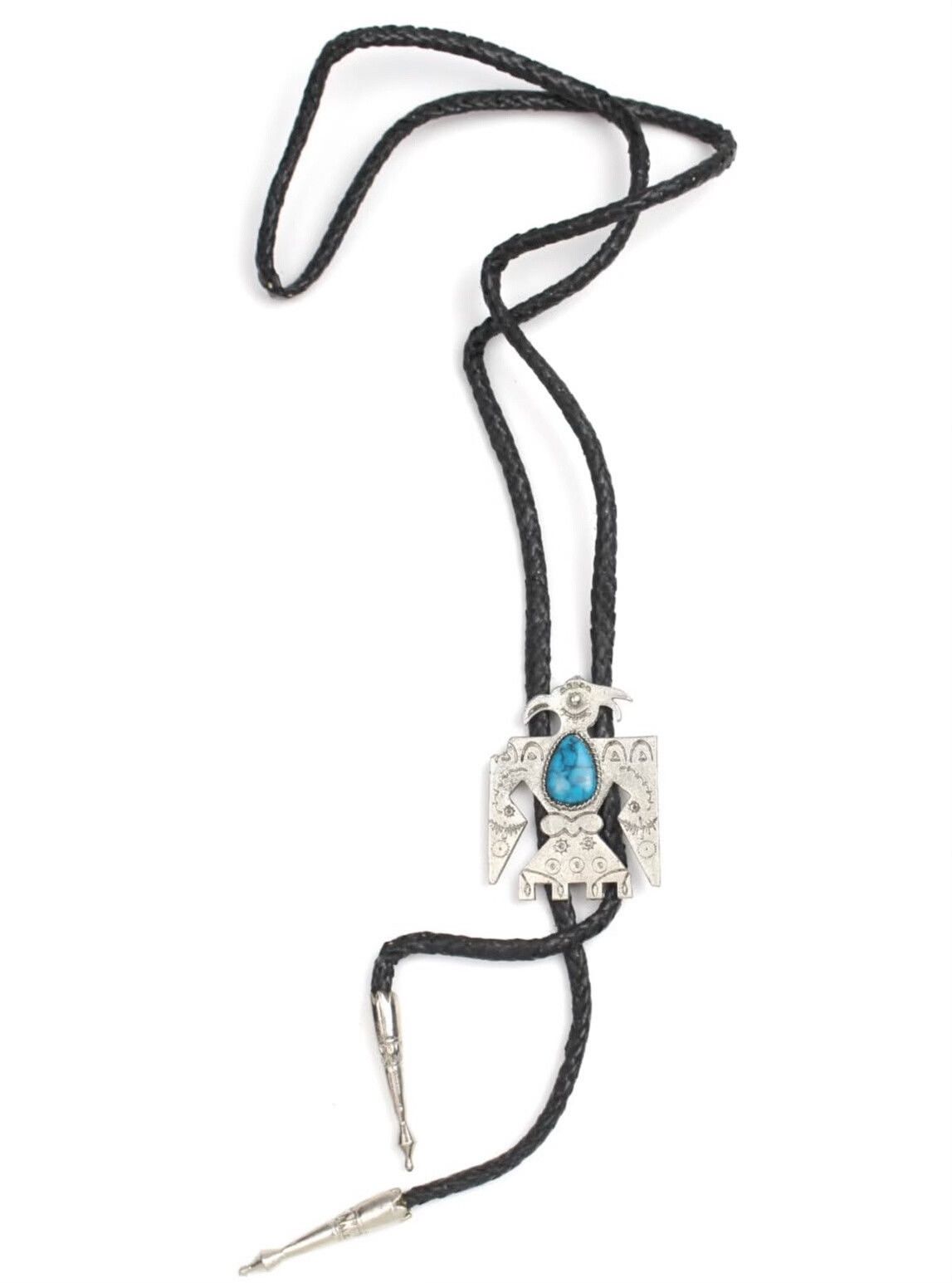 Vintage 1990s Native American Southwestern Thunderbird Bolo Tie Size ONE SIZE - 2 Thumbnail