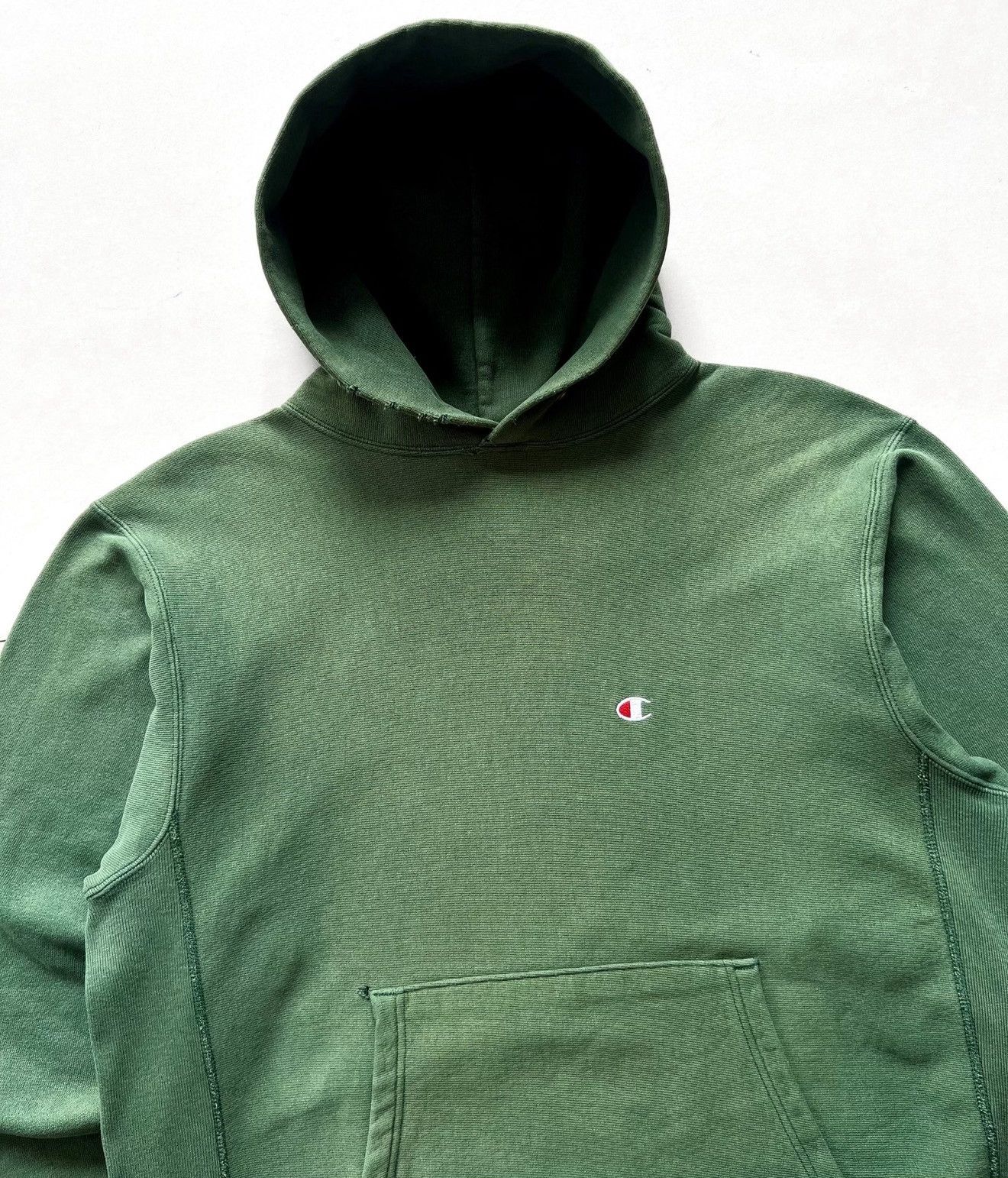 Vintage Vintage 1990s Faded Champion Reverse Weave Hoodie Size US L / EU 52-54 / 3 - 3 Thumbnail